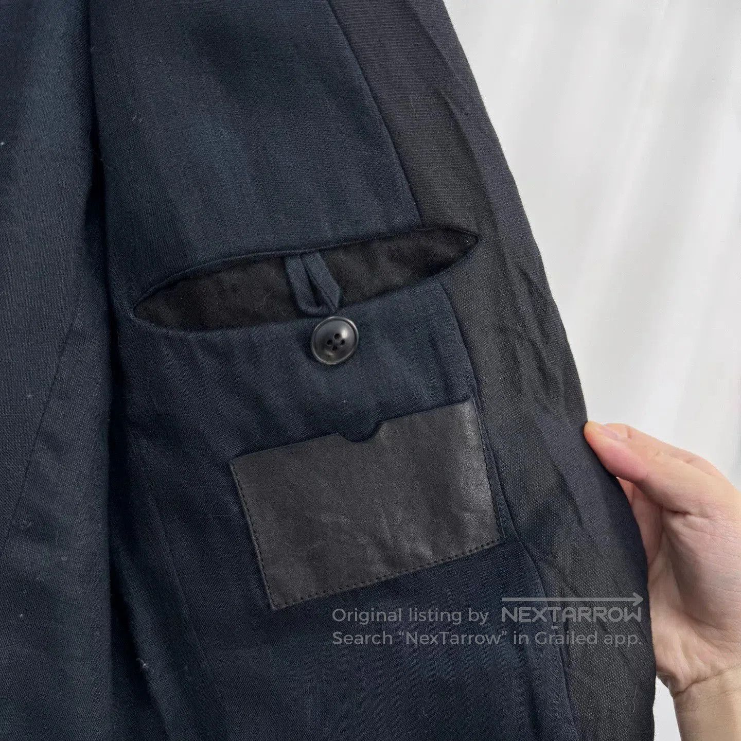 Ziggy Chen Ziggy Chen Black Linen Single Button Jacket. Size US M / EU 48-50 / 2 - 5 Thumbnail