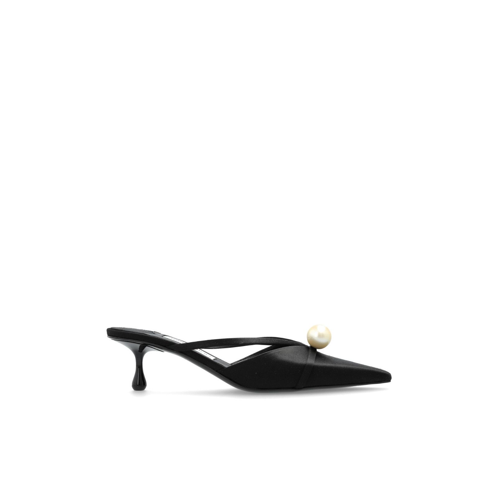 JIMMY CHOO 'Sana' Black Heeled Mules New & Authentic (Women'