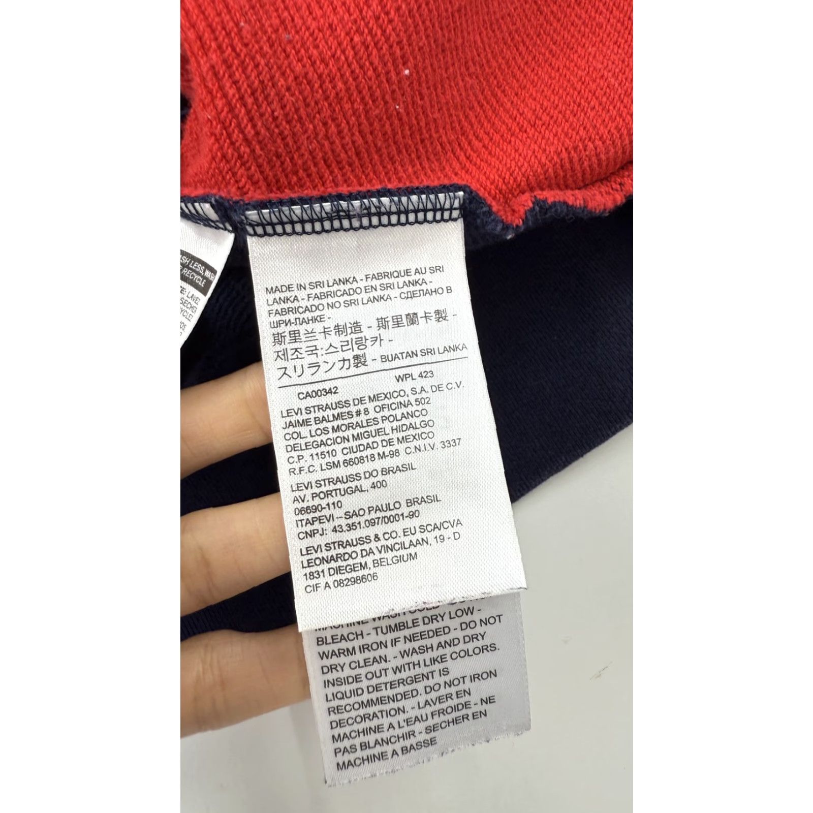 Levi's Levi's Sweatshirt Mens Medium Crew Neck Pullover Colorblock Navy Red White Size US M / EU 48-50 / 2 - 5 Thumbnail