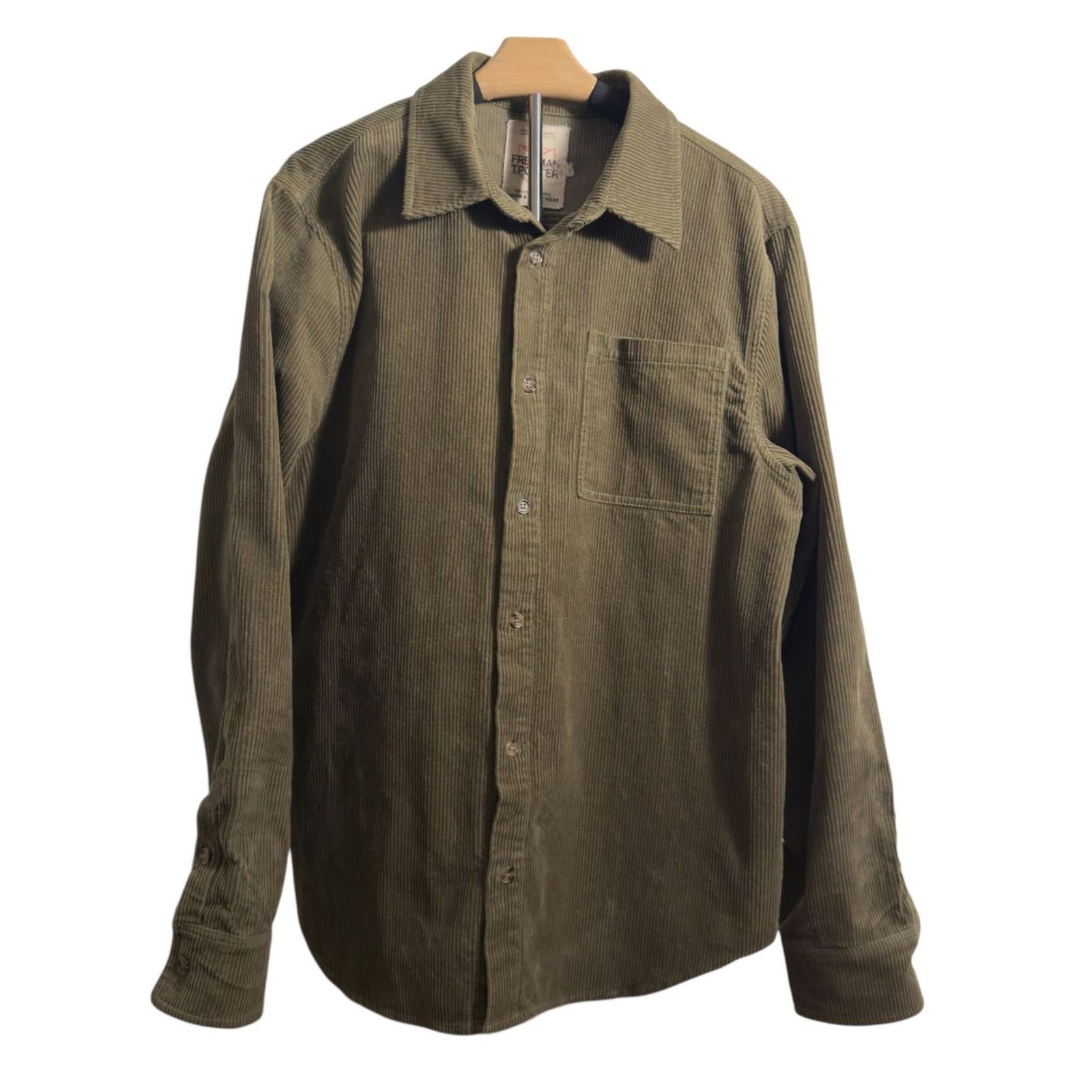 Freeman T. Porter Freeman T. Porter Paolo Corduroy Men's Shirt Olive Size US L / EU 52-54 / 3 - 4 Thumbnail
