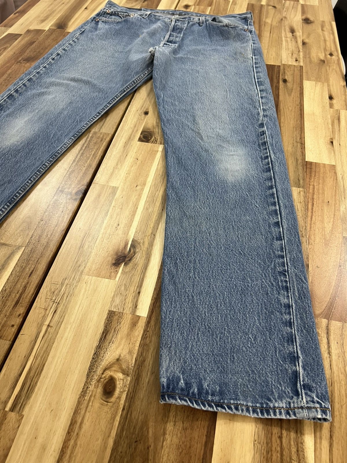 Levi's Vintage 90’s Levis 501XX Small e Non Selvedge Denim Jeans Size US 37 - 1 Thumbnail