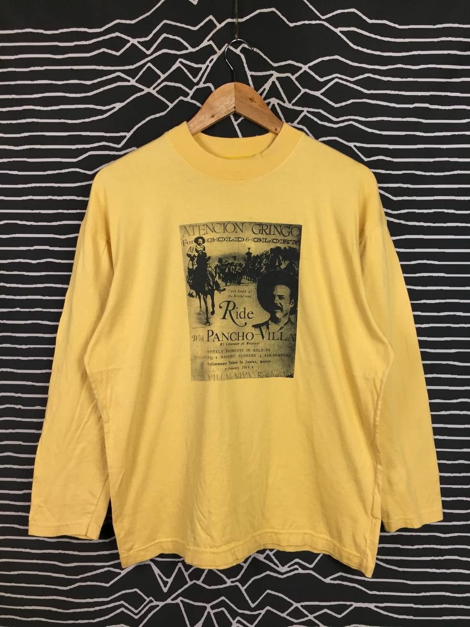 Vintage Vtg Pancho Villa Mexican Revolution 1910 Propaganda Tee Size US M / EU 48-50 / 2 - 1 Thumbnail