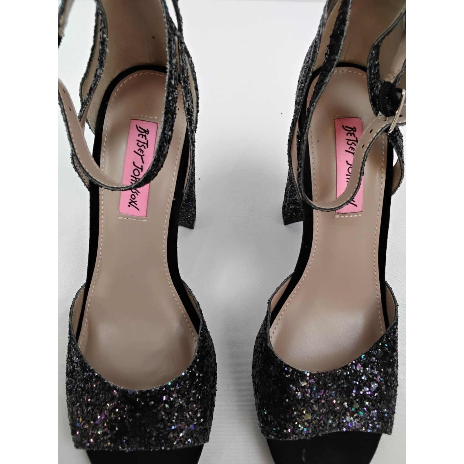 Betsey Johnson Betsey Johnson Glissten Black Glitter Heels Women's 8 #Z5105 Size US 8 / IT 38 - 6 Thumbnail