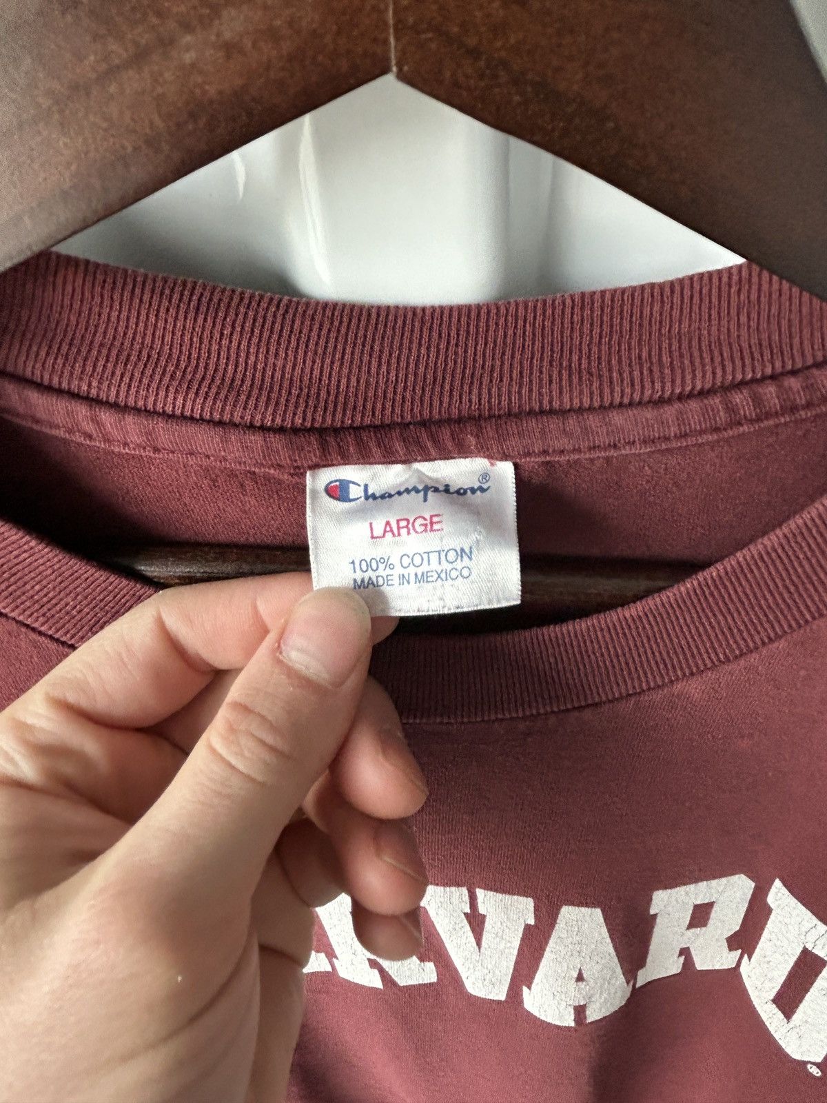 Champion Vintage 90s Champion Harvard Graphic Tee Size US L / EU 52-54 / 3 - 3 Thumbnail