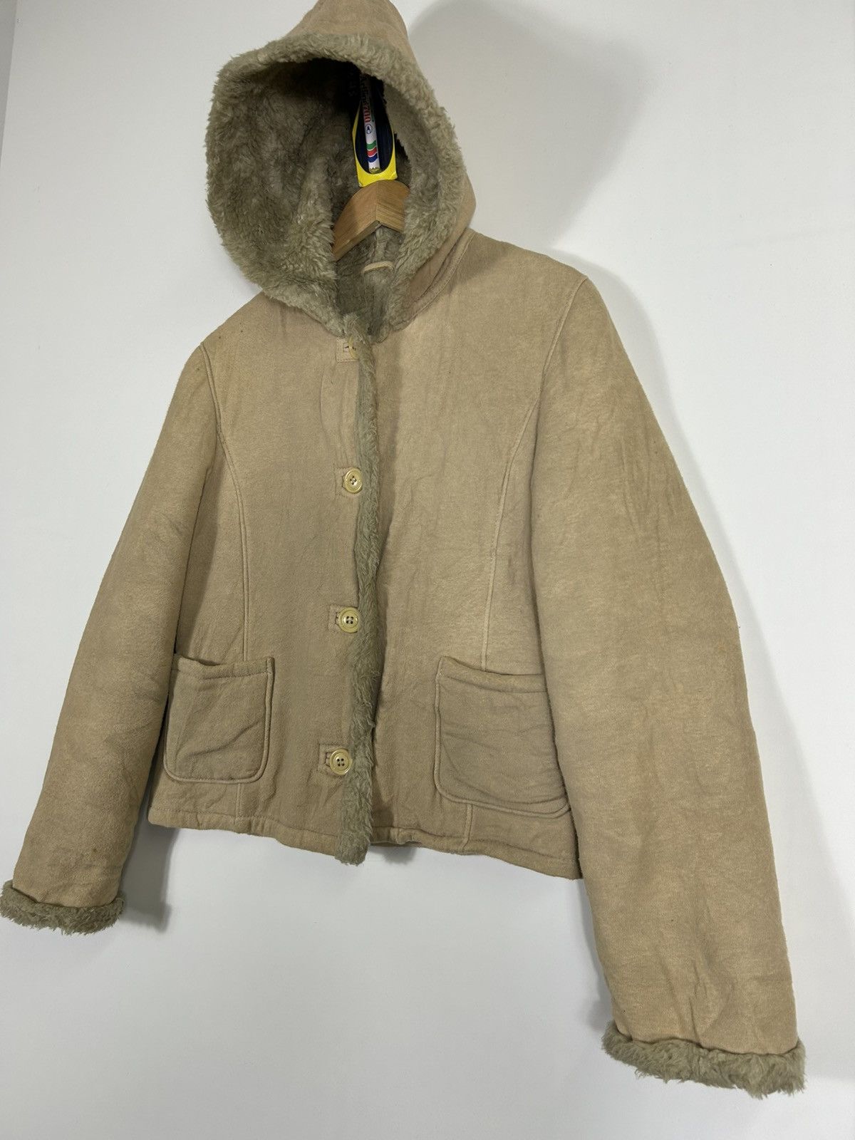 Japanese Brand 🔥Luxury ANAYI Japan Hooded Button Cropped Jacket Size M / US 6-8 / IT 42-44 - 3 Thumbnail