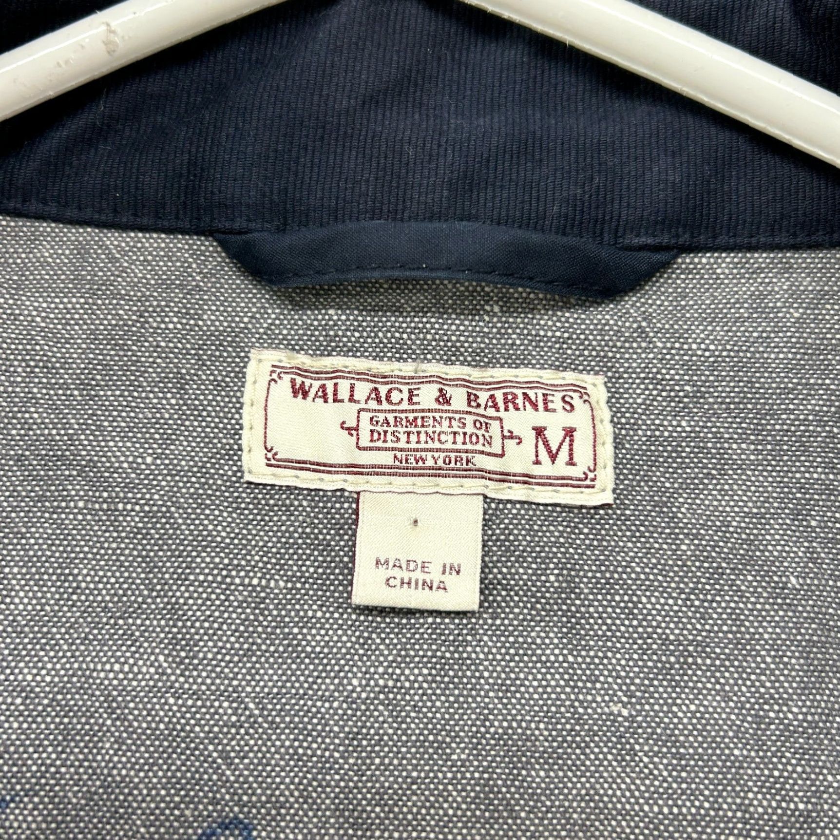 Wallace & Barnes Wallace & Barnes Jacket Men M Blue Navy Chore Barn Coat Field Military Cotton RARE 90s Parka Full Zip Lined Workwear Casual Vintage No Size US M / EU 48-50 / 2 - 7 Thumbnail