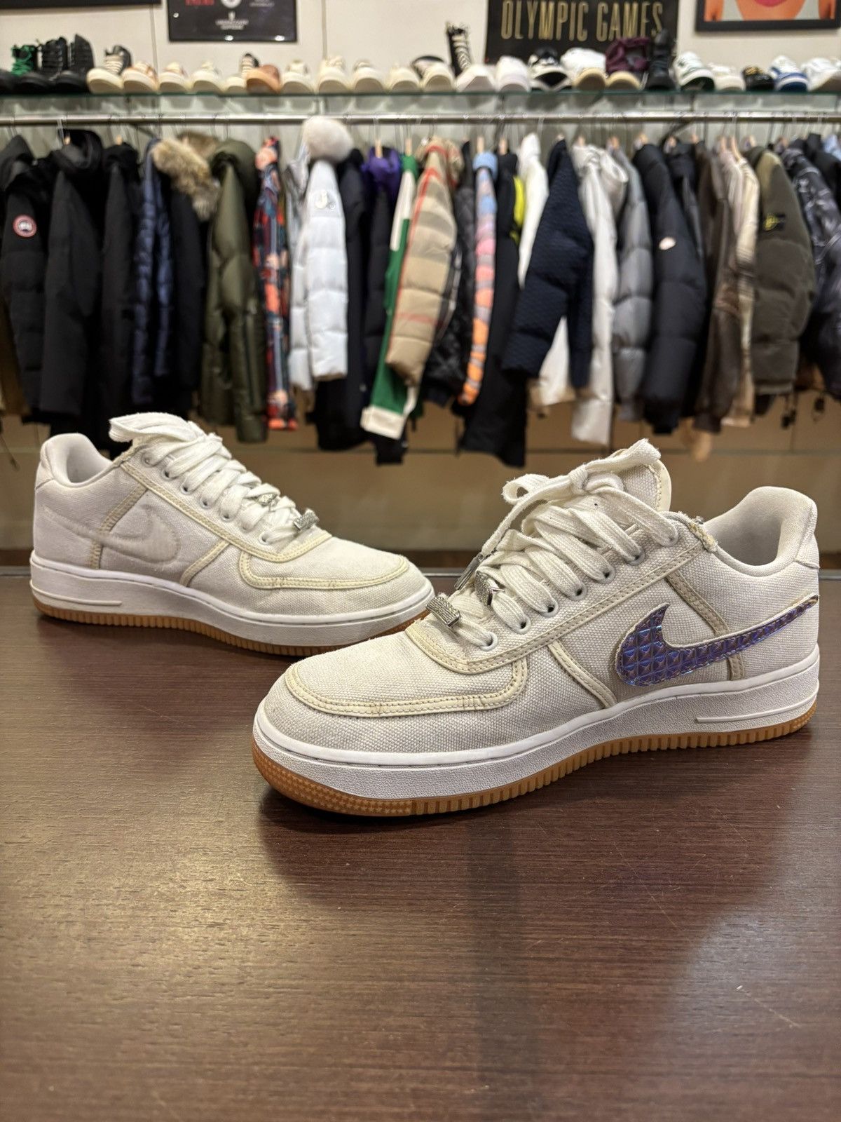 Nike × Travis Scott Travis Scott X Nike Air Force 1 Low Sail Size US 10.5 / EU 43-44 - 2 Thumbnail