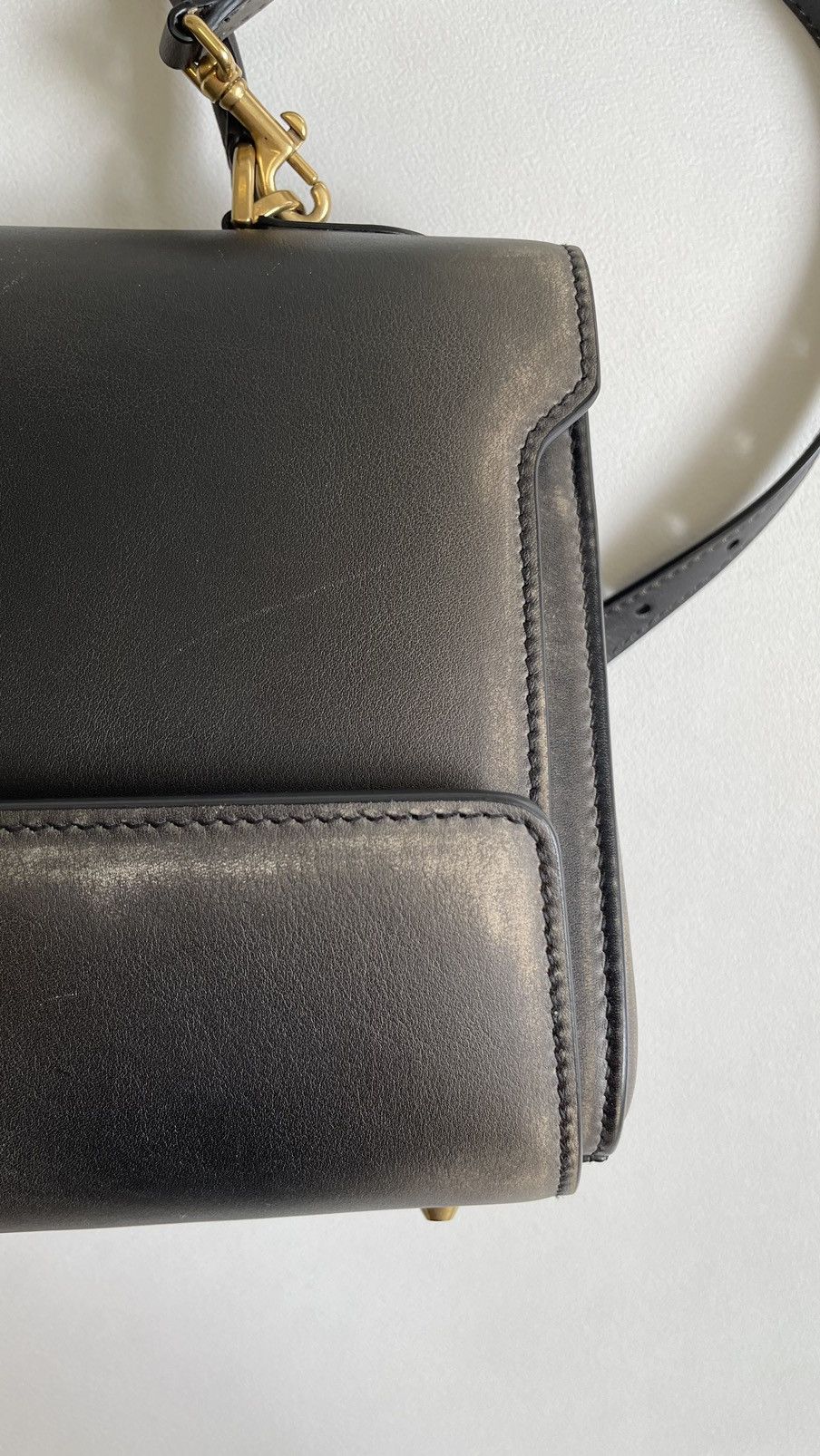 Balenciaga Olive Distressed Leather ‘Money’ Hand Bag Size ONE SIZE - 4 Thumbnail