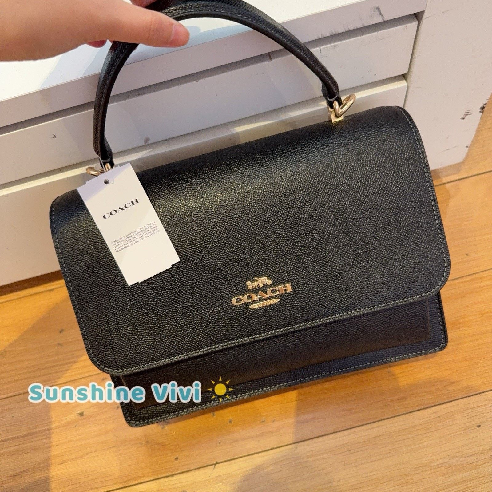Coach NWT Coach Klare Top Handle Bag Leather CY686 Gold/Black Size ONE SIZE - 1 Thumbnail