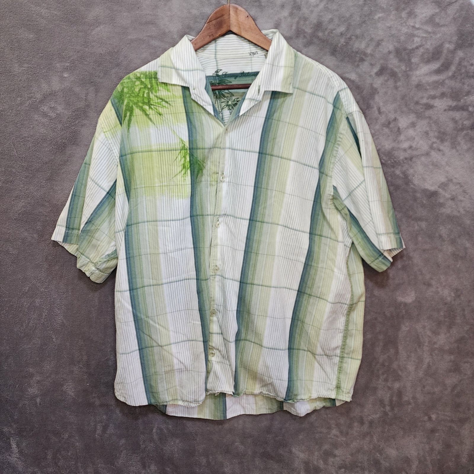 Tommy Bahama Green & White Plaid Tommy Bahama Island Shirt XL Size US XL / EU 56 / 4 - 1 Thumbnail