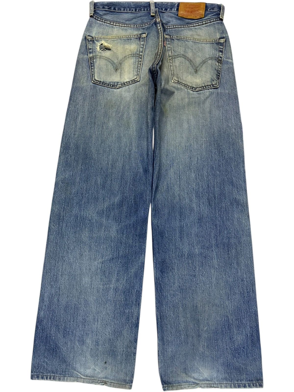 Levi's Vintage 90s Levis 504 Mud Wash Distressed Baggy Jeans Size US 30 / EU 46 - 2 Thumbnail