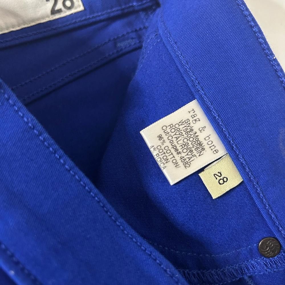 Rag & Bone rag & bone l Cobalt Blue Moto Skinny Jeans Size 28 Size 28" / US 6 / IT 42 - 10 Thumbnail
