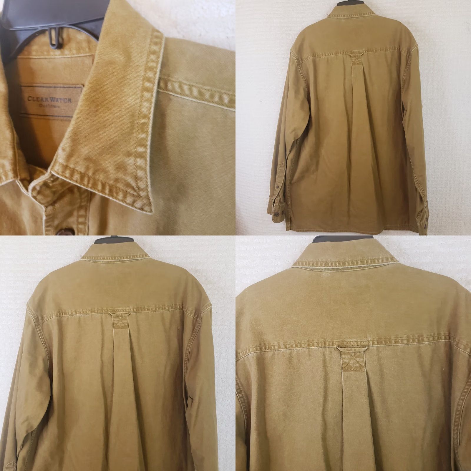 Vintage Clearwater Outfitters Shirt Men's Tan Brown Canvas Long Sleeve Rugged Outdoors Shirt Size US L / EU 52-54 / 3 - 8 Thumbnail