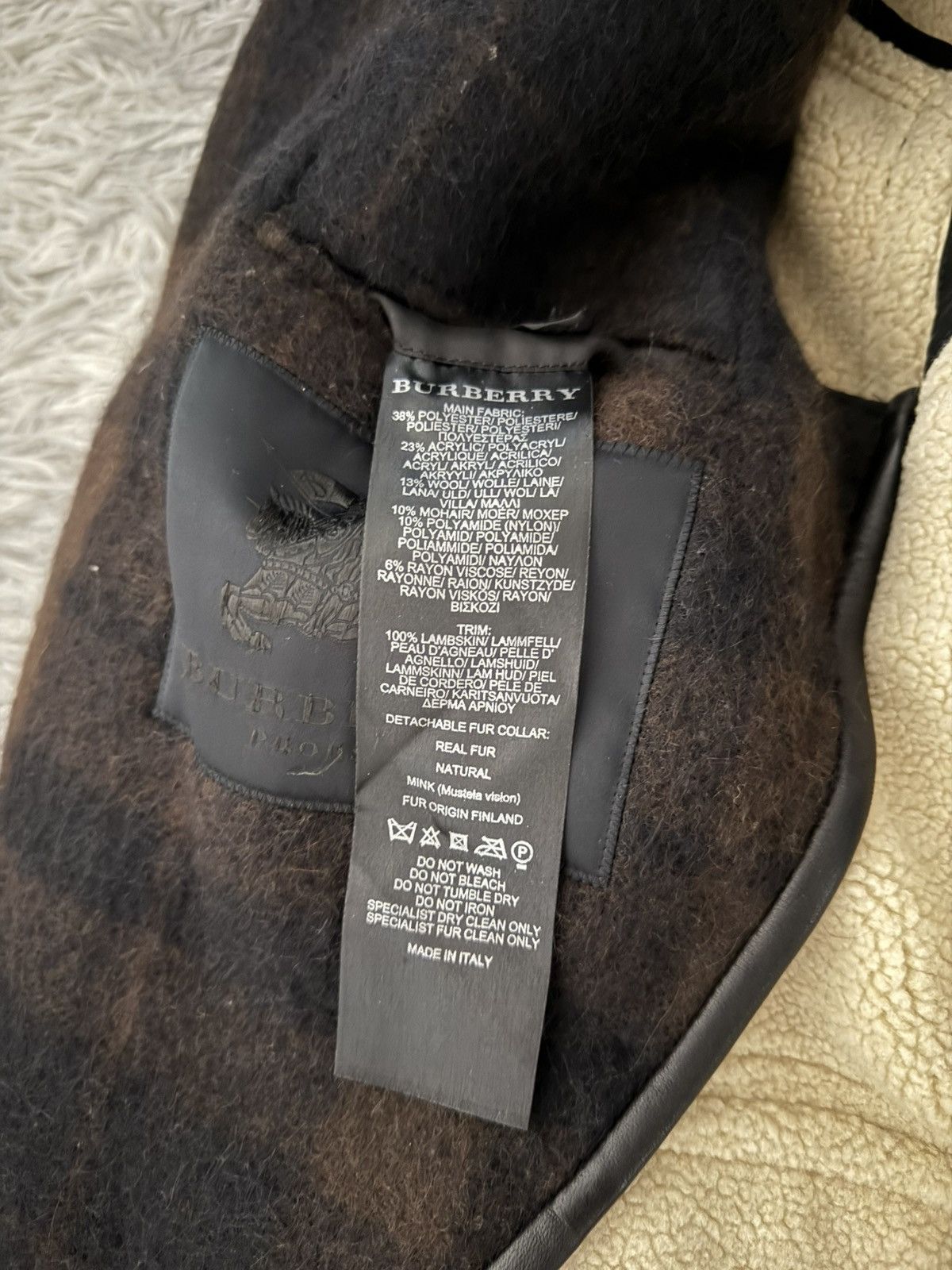 Burberry Prorsum AW11 runway shearling coat Size US L / EU 52-54 / 3 - 9 Thumbnail