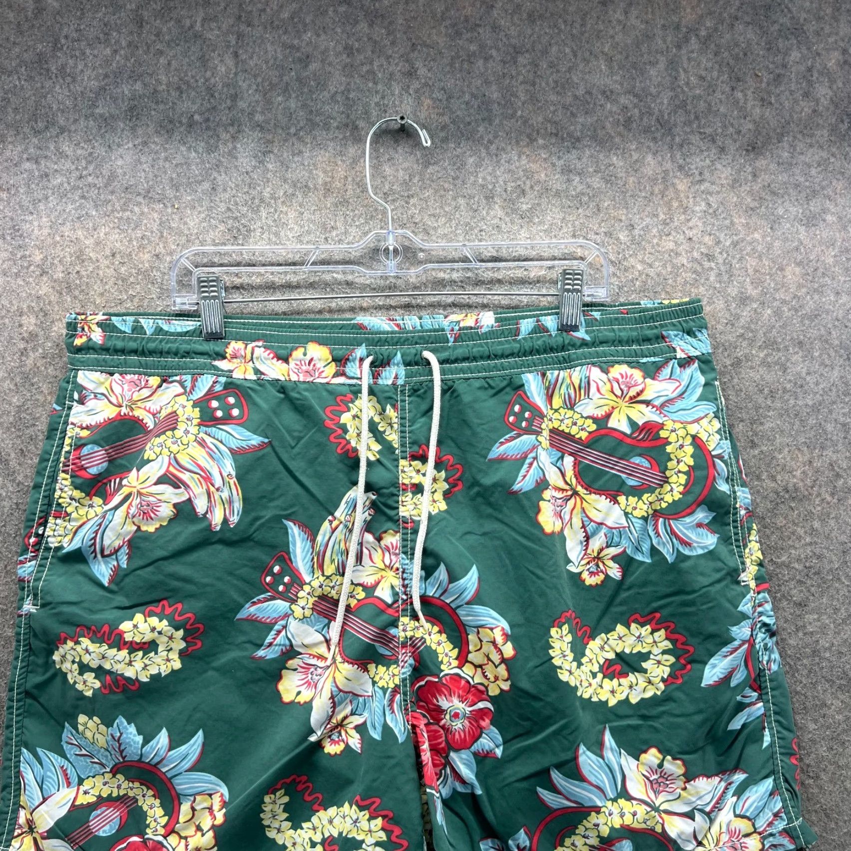 Polo Ralph Lauren VINTAGE Polo Ralph Lauren Swim Shorts Men XL Green Floral Drawstring Beach 80s 90s Womens Mens Ladies? Size US XL / EU 56 / 4 - 7 Thumbnail