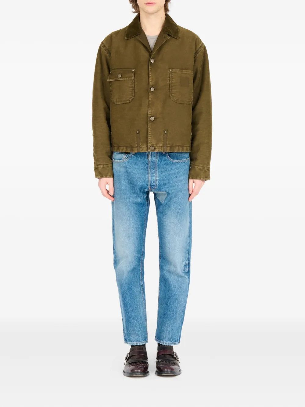 Maison Margiela o1w1db10526 Cotton Jacket in Khaki Size US XL / EU 56 / 4 - 2 Thumbnail