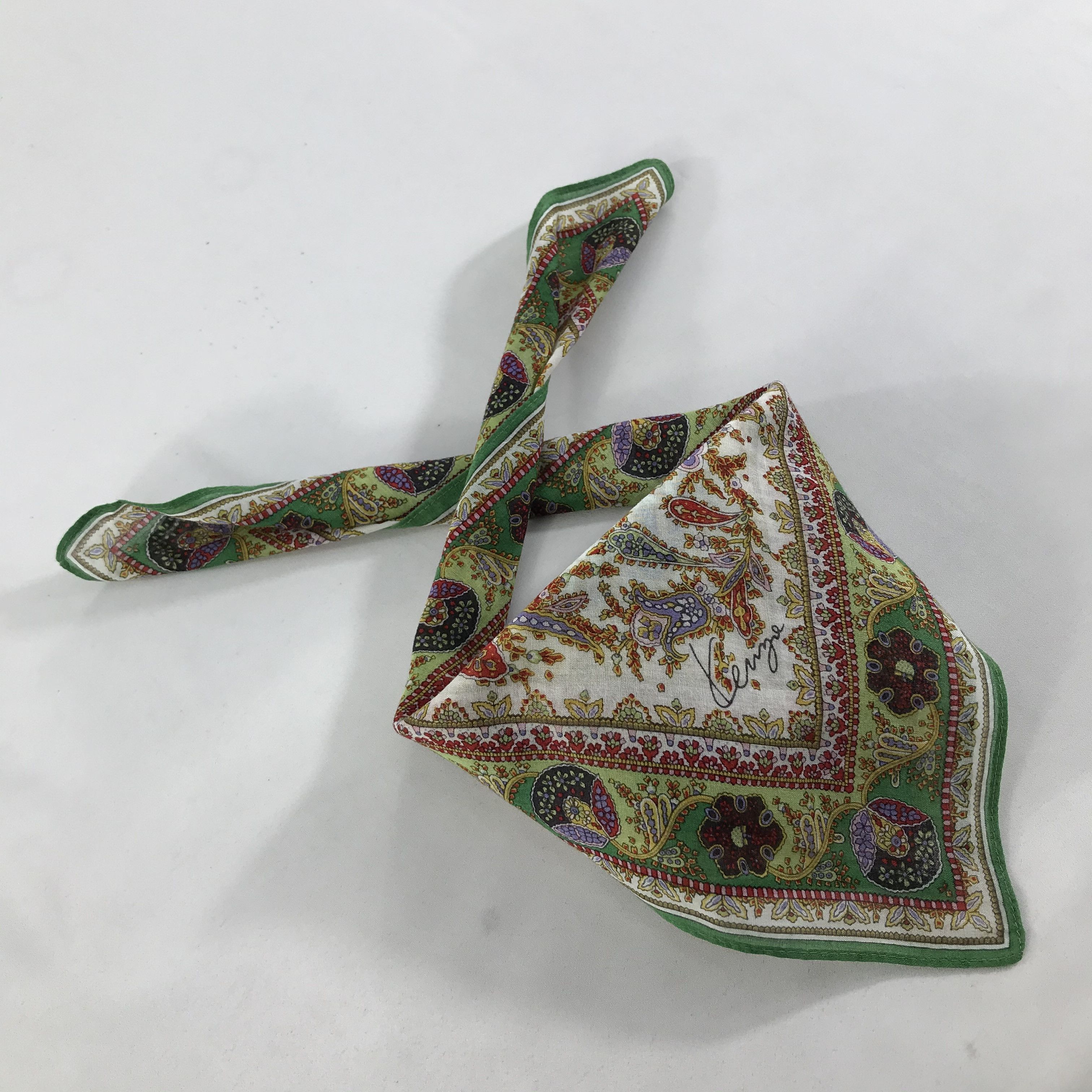 Kenzo × Vintage Kenzo Bandana / Handkerchief / Neckerchief - S1712 Size ONE SIZE - 4 Thumbnail