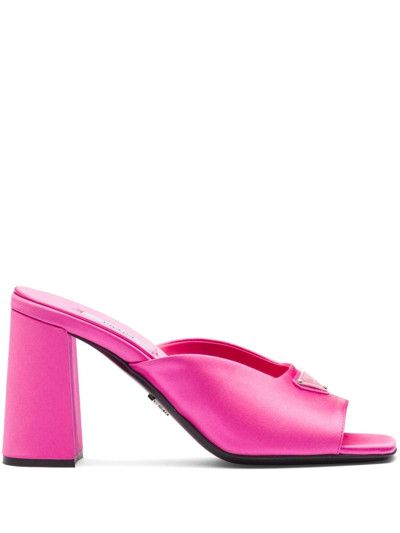 o1w1db11124 85mm High-Heel Satin Slides in Pink