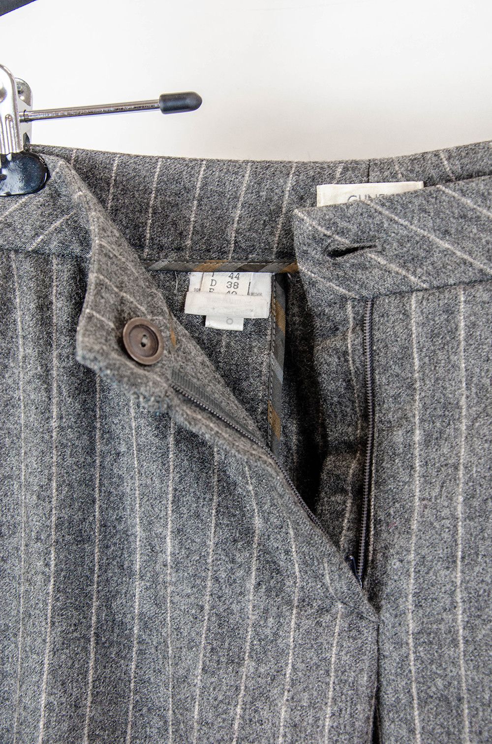 Brunello Cucinelli Gunex Grey Pinstripe Wool Cashmere Pants - Size IT 44 Size 30" / US 8 / IT 44 - 6 Thumbnail