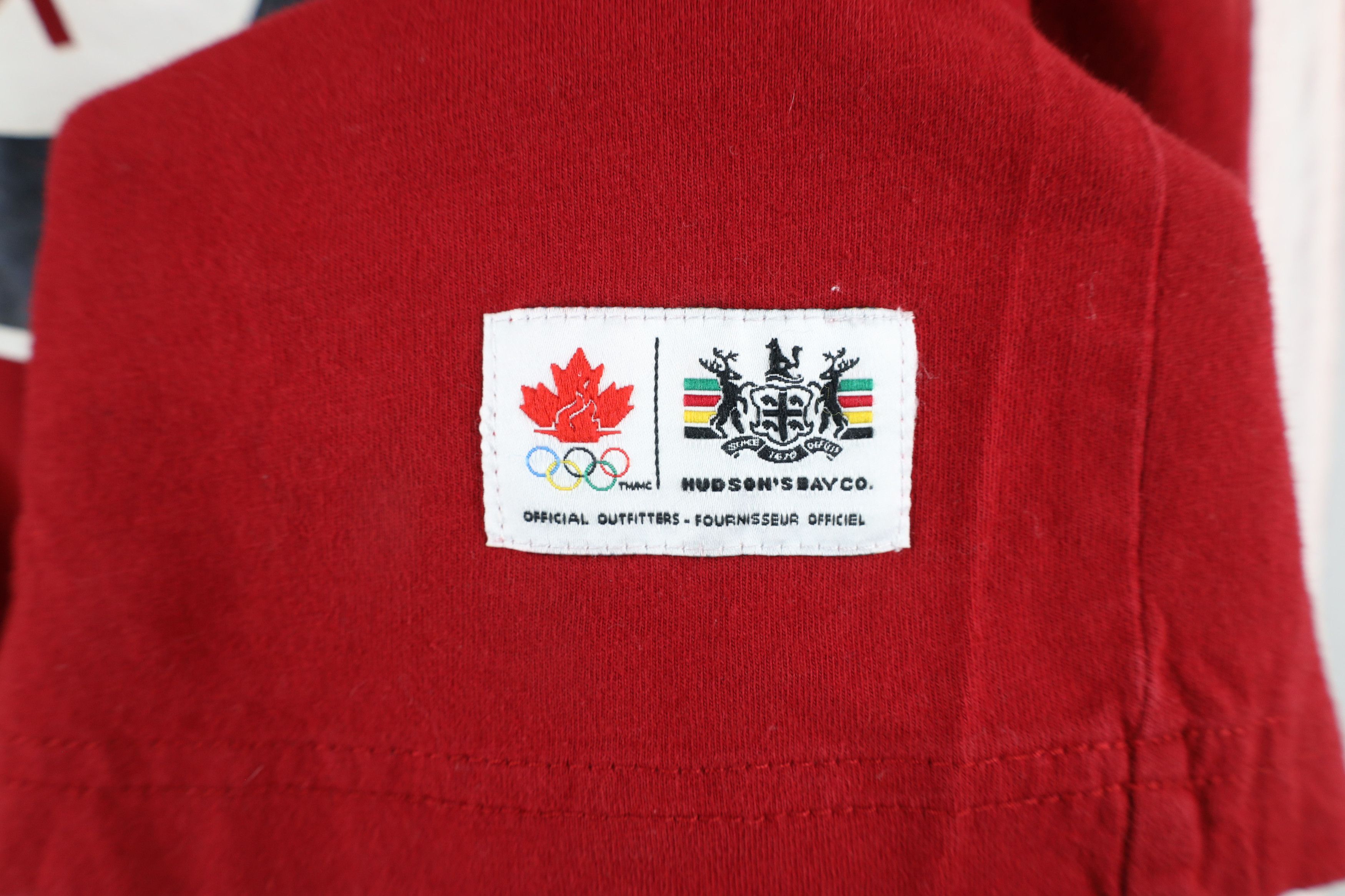 Hudson × Vintage Hudsons Bay Co Team Canada Olympics Long Sleeve T-Shirt Size US L / EU 52-54 / 3 - 5 Thumbnail
