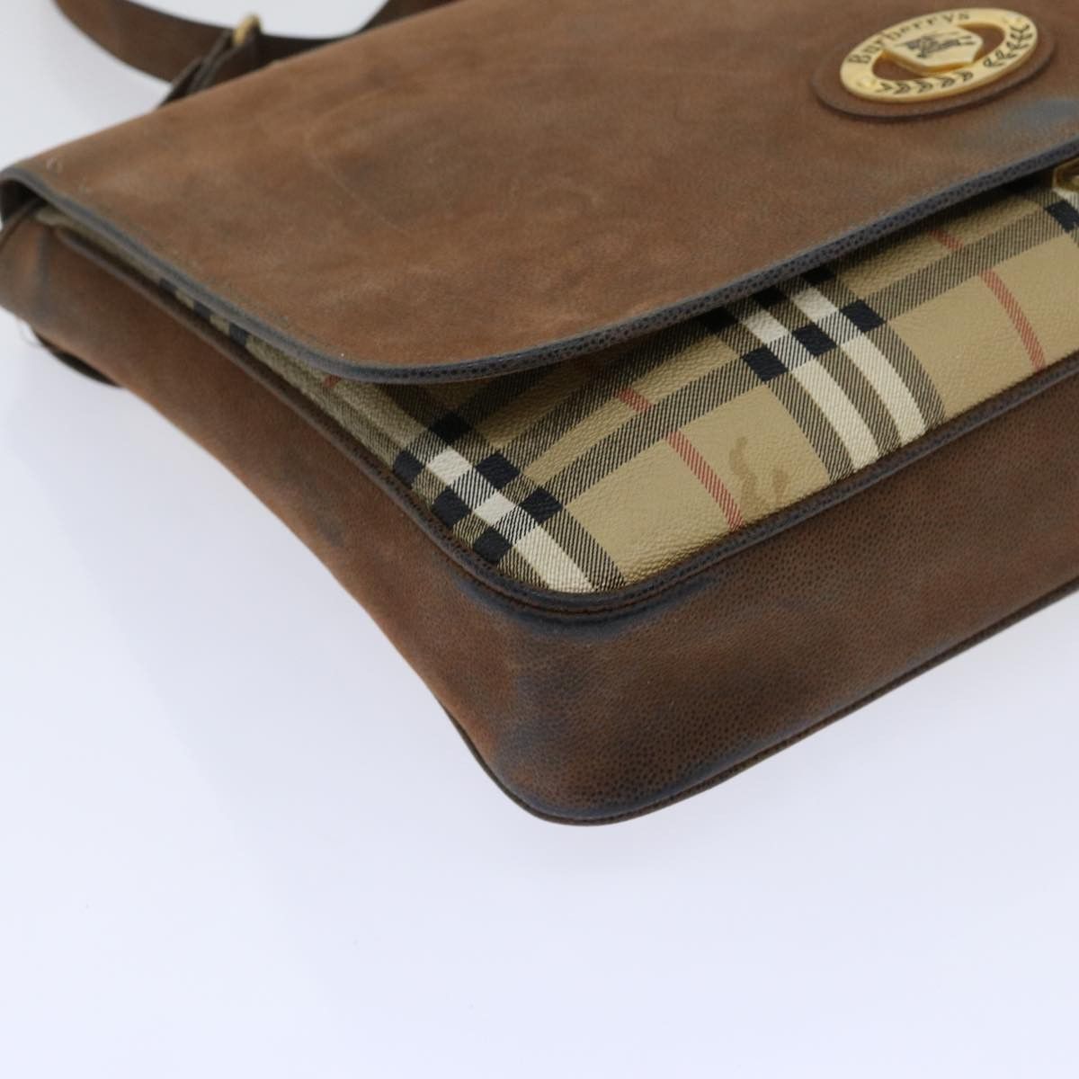 Burberry Burberry Nova Check Business Bag Pvc Leather Beige Size ONE SIZE - 14 Thumbnail