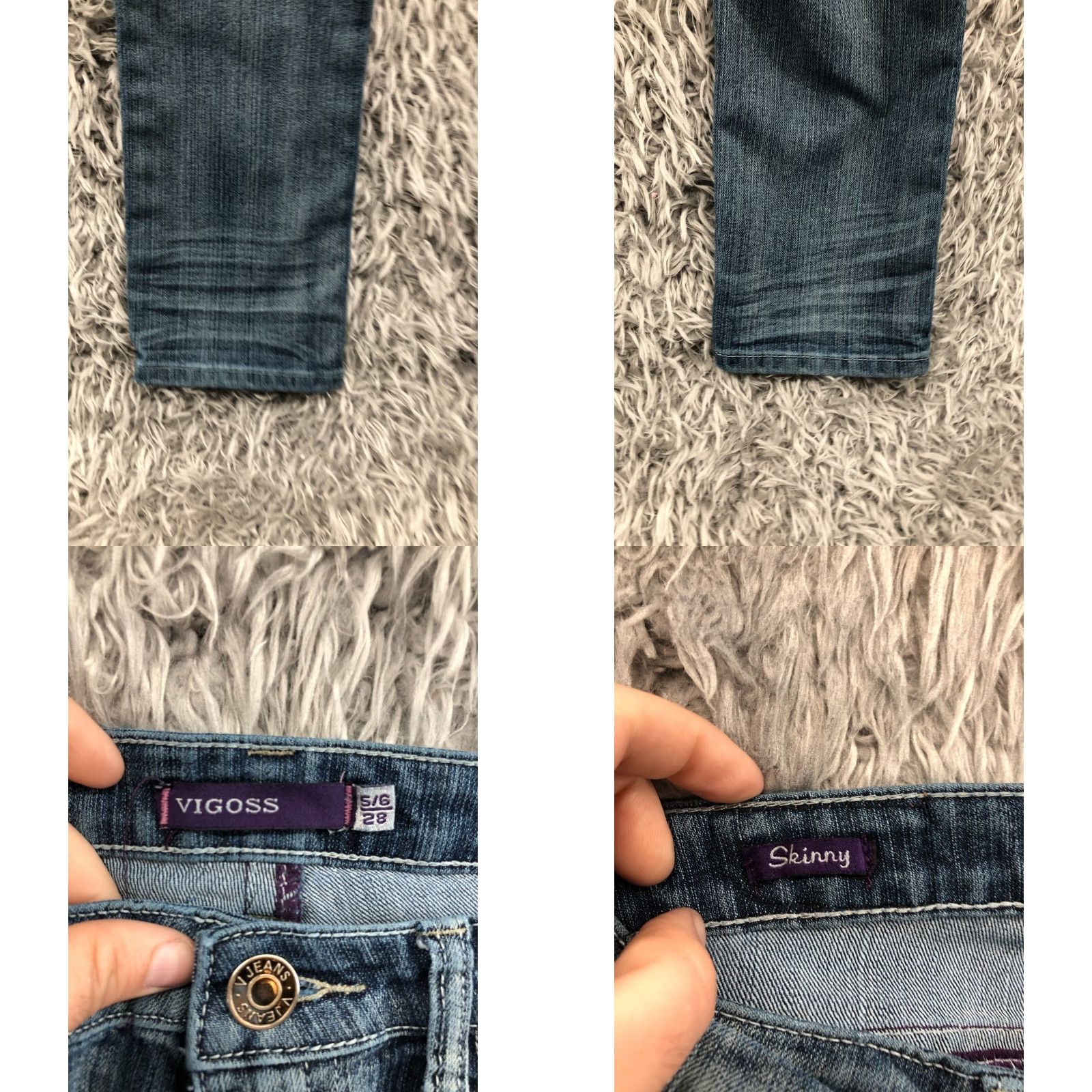 Vintage VIGOSS Jeans Skinny 5/6 Juniors Womens Blue Medium Wash Jeans Size 27" / US 4 / IT 40 - 9 Thumbnail