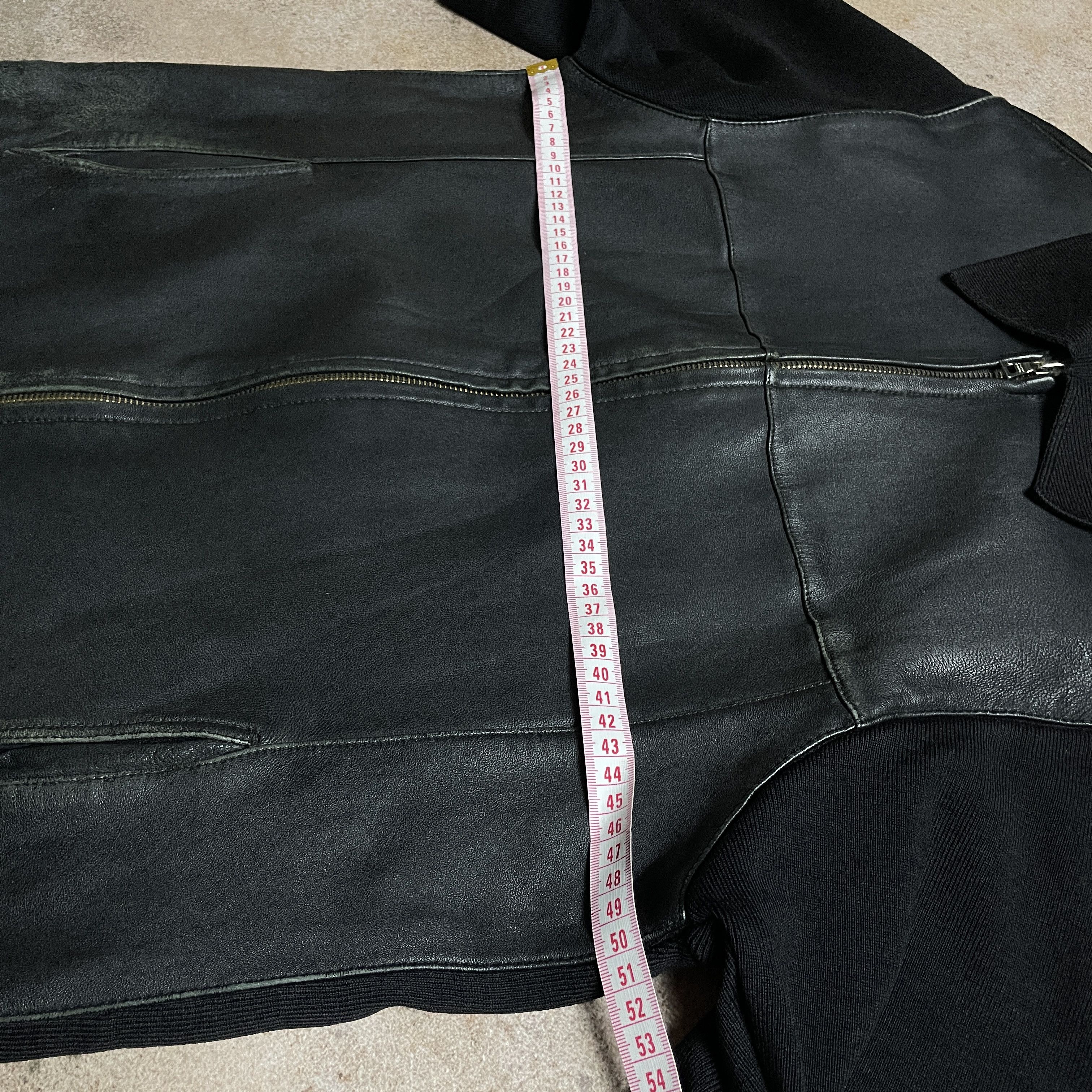 Prada 🚩 PRADA Red Tab Vintage 90s Leather Jacket Black Men Bomber Size US L / EU 52-54 / 3 - 15 Thumbnail