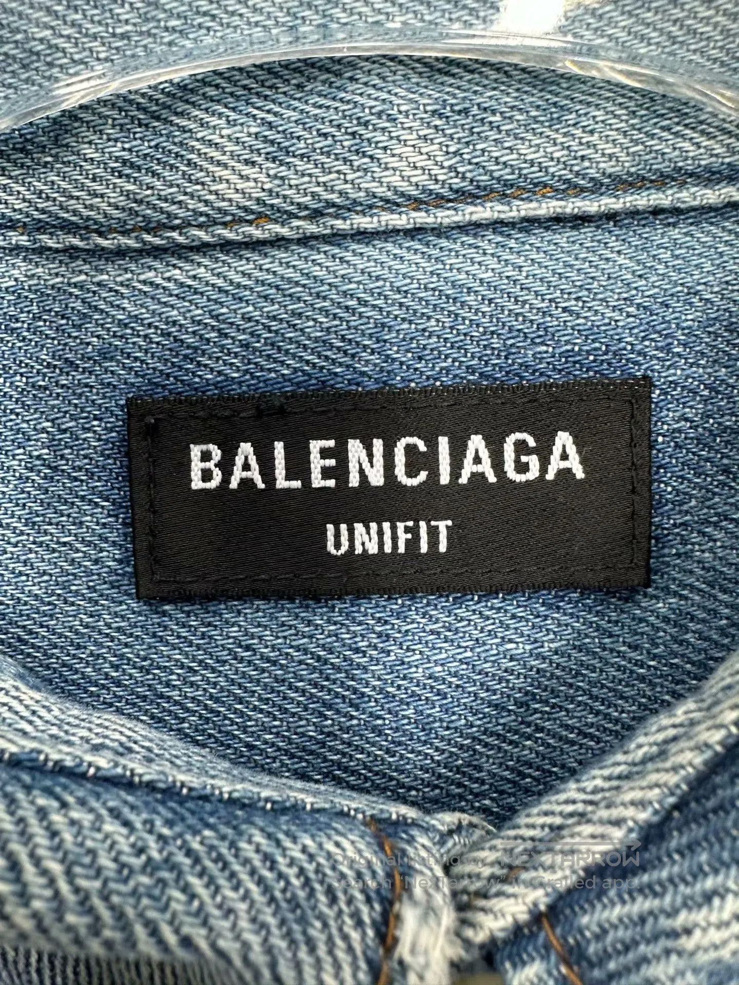 Balenciaga Balenciaga Blue Embroidered Logo Denim Shirt. Size XS / US 0-2 / IT 36-38 - 4 Thumbnail
