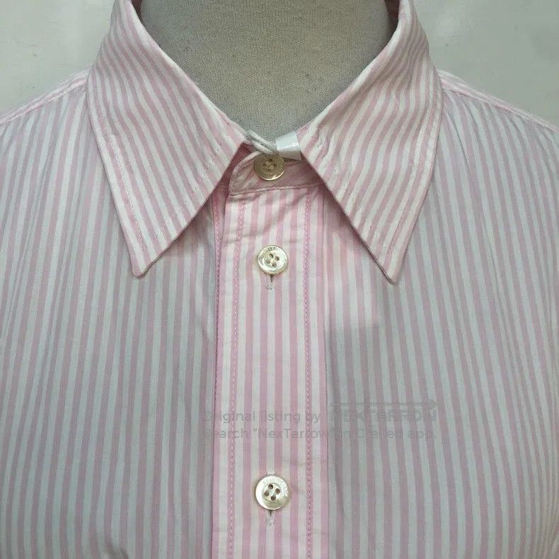 Balenciaga Balenciaga Pocket Embroidered Logo Striped Shirt Size XS / US 0-2 / IT 36-38 - 5 Thumbnail