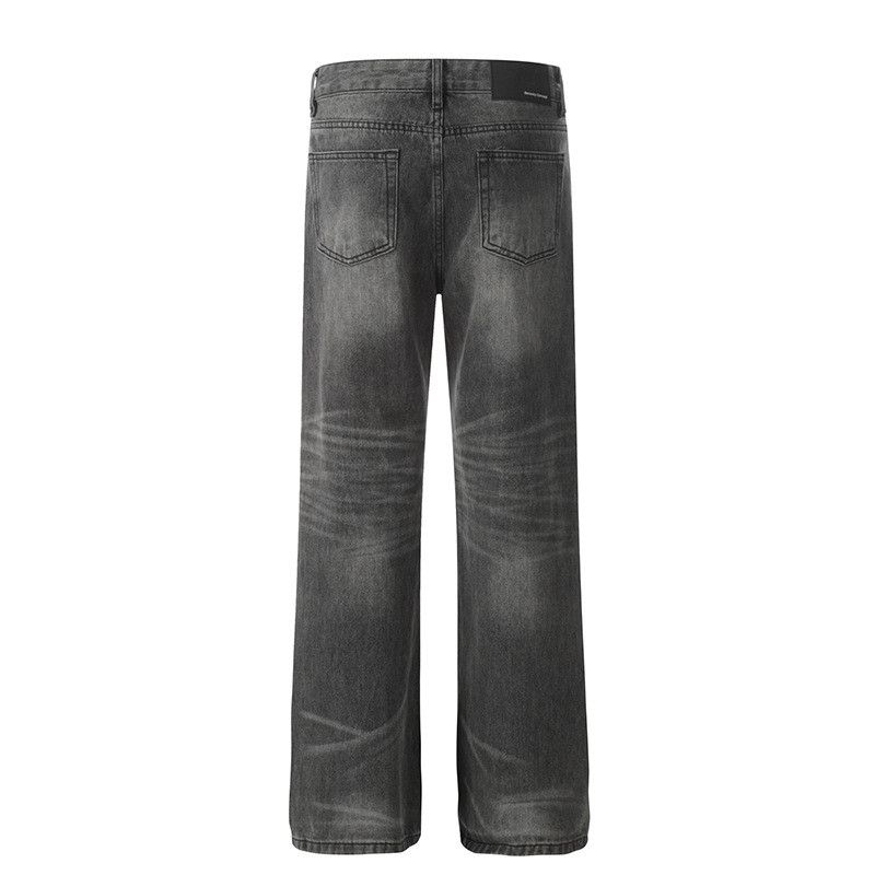 Vintage American wide-leg washed distressed straight-leg loose jeans Size US 32 / EU 48 - 2 Thumbnail