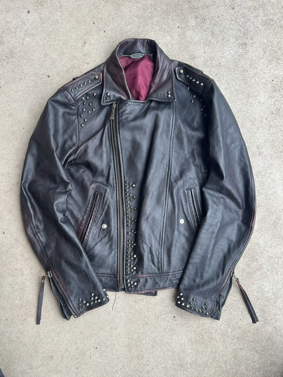 Just Cavalli × Roberto Cavalli Punk Leather Jacket Size US M / EU 48-50 / 2 - 1 Thumbnail
