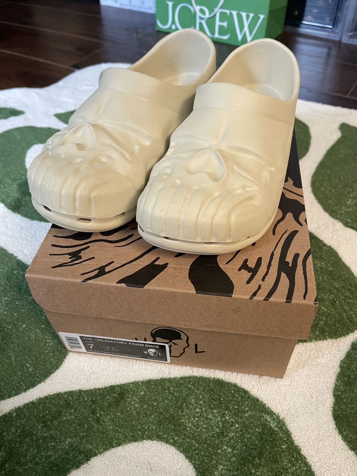 image of Sold Out! Warren Lotas The Obligatory Foam Shoes Skull in Tan, Men's (Size 7)