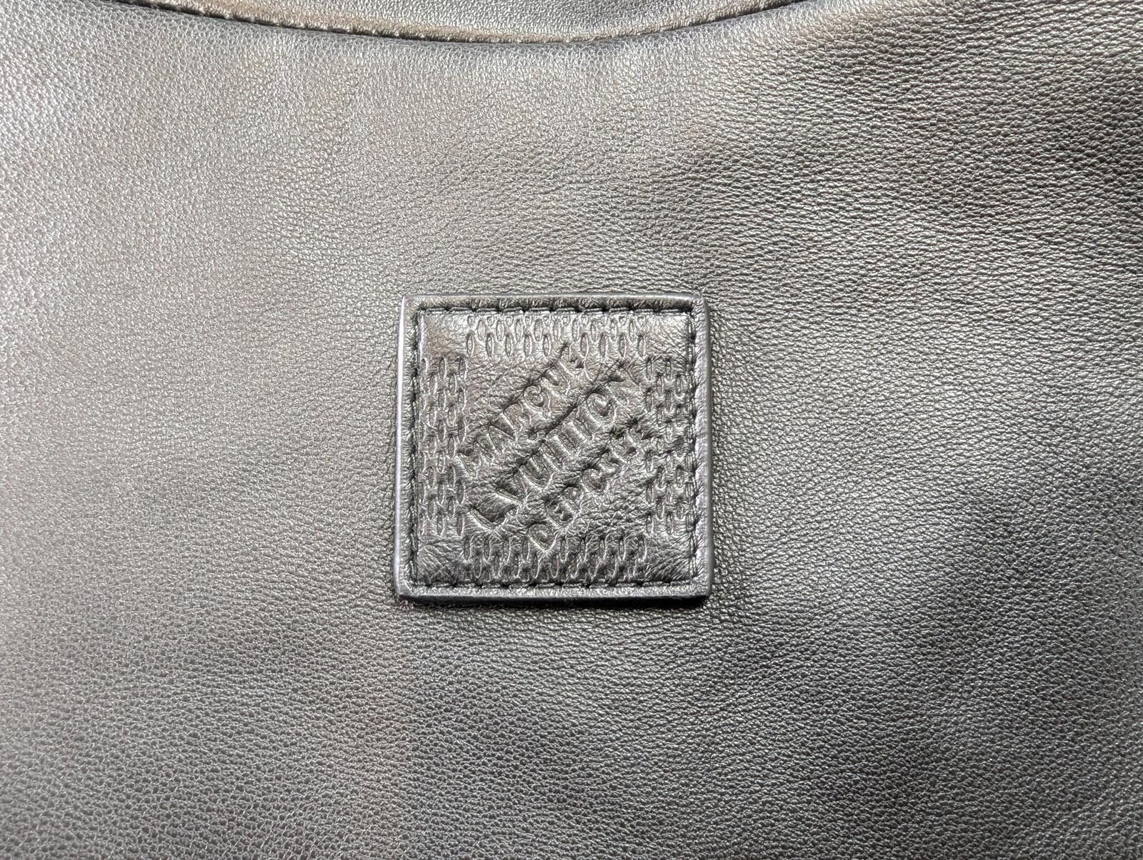 Louis Vuitton Mix Leather Track Top in Black