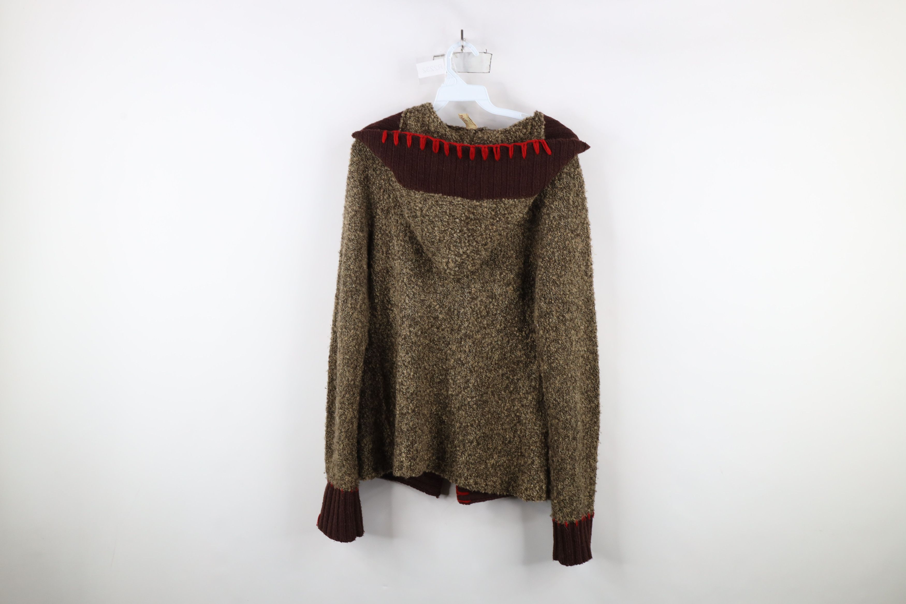 Vintage Vintage Y2K Buckle BKE Fairy Wool Blend Knit Hooded Sweater Size L / US 10 / IT 46 - 9 Thumbnail