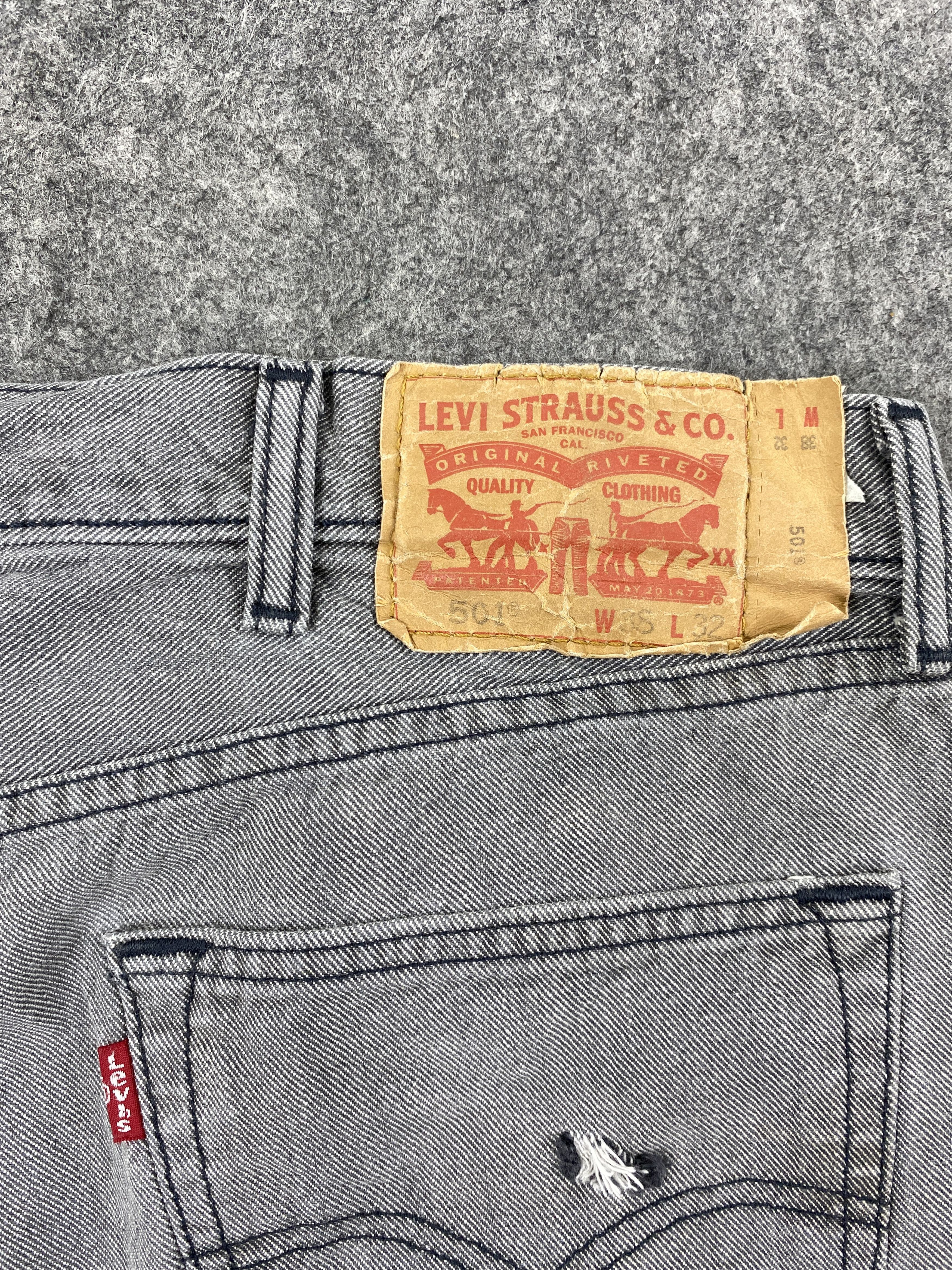Japanese Brand Light Grey Vintage Levi's 501 Jeans 36x29 Denim JN1636 Size US 36 / EU 52 - 12 Thumbnail