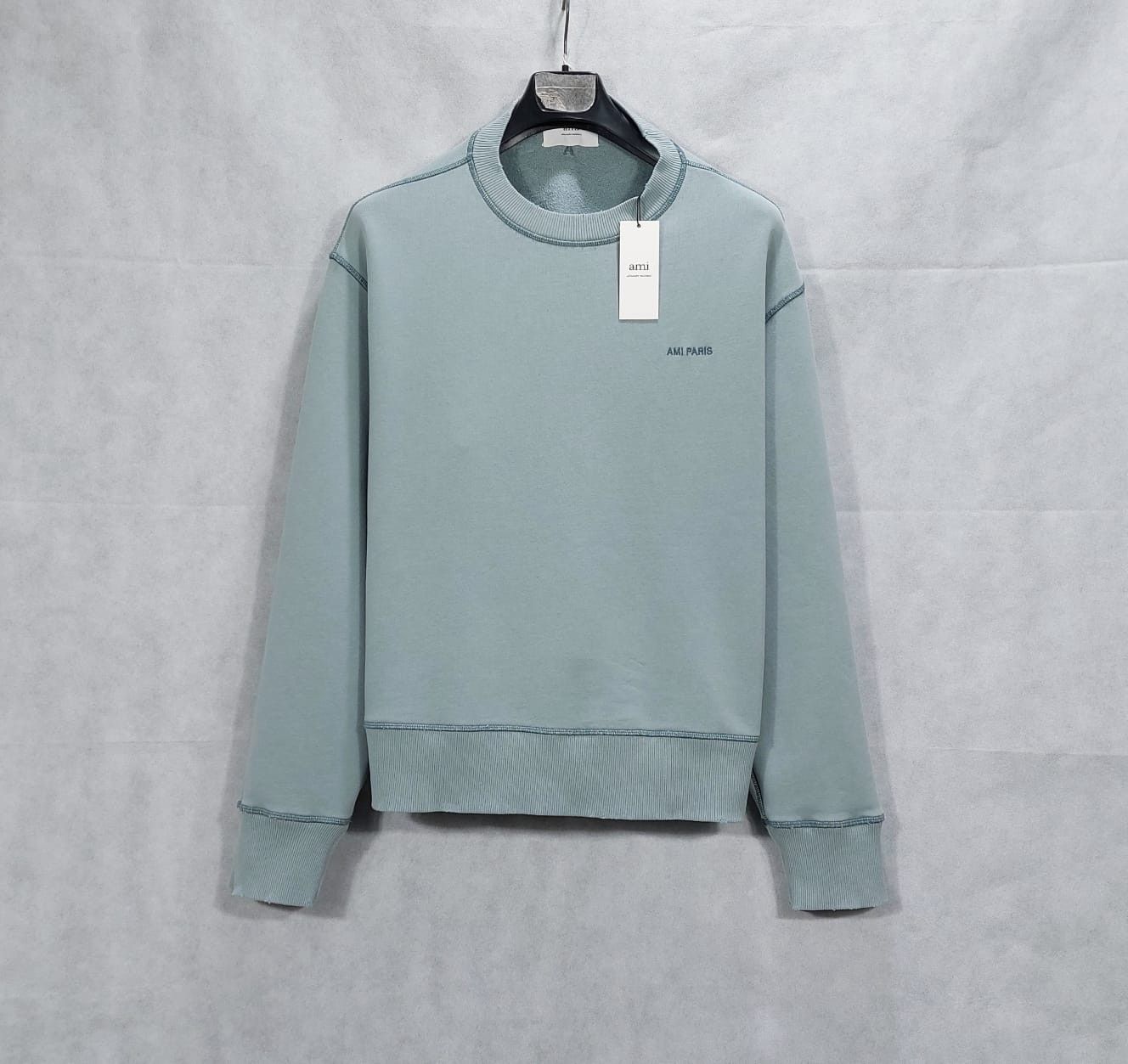 image of Ami Fade Out Sweatshirt in Aquamarine, Men's (Size Medium)