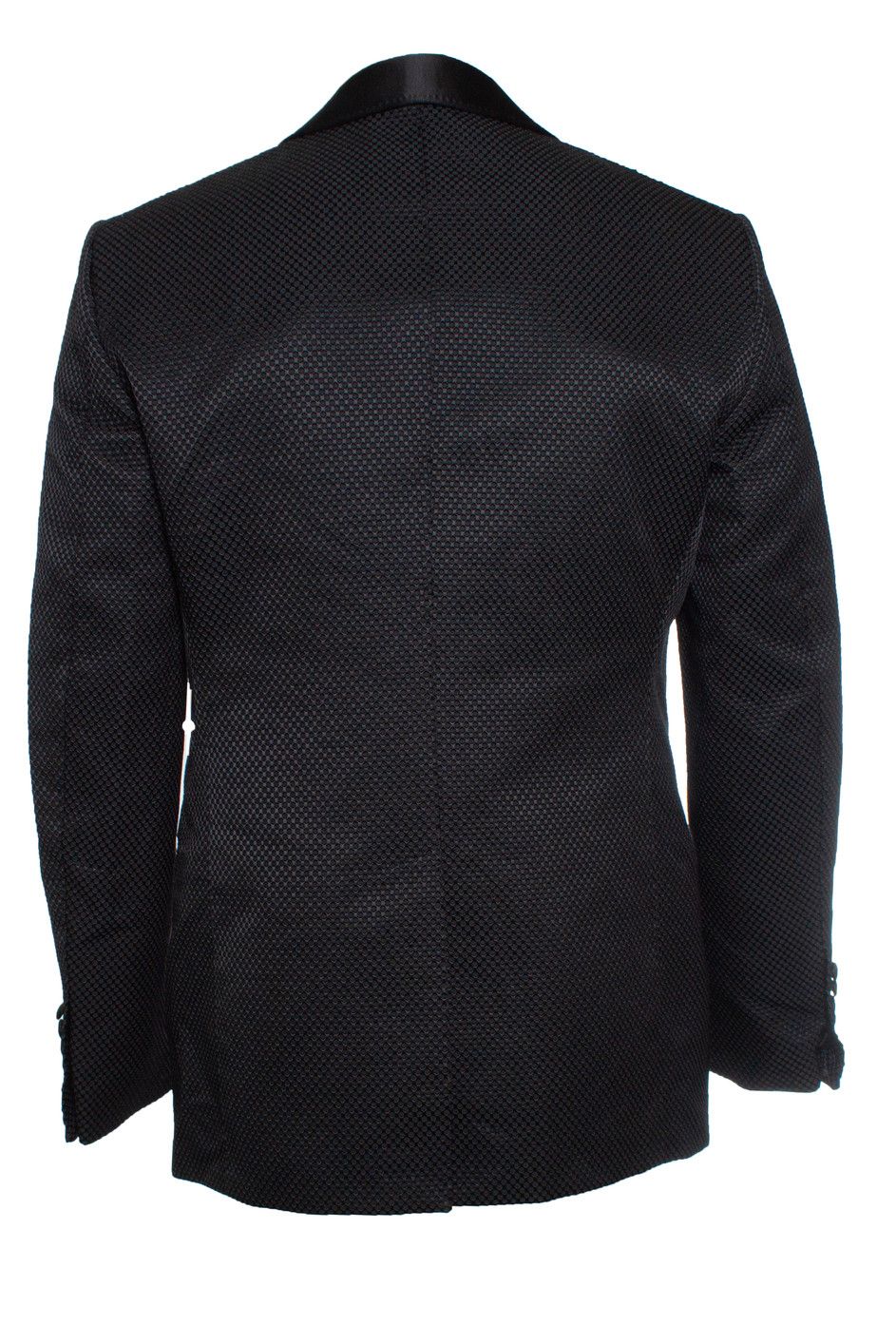Tom Ford Tom Ford, Black Shelton perforated tuxedo jacket Size 52R - 3 Thumbnail