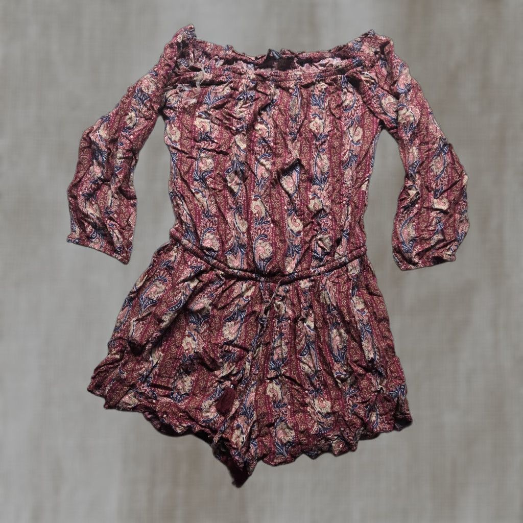 American Eagle Outfitters American Eagle Outfitters Shirt Womens S Red Paisley 3/4 Sleeve Blouse Top Small Size S / US 4 / IT 40 - 1 Thumbnail