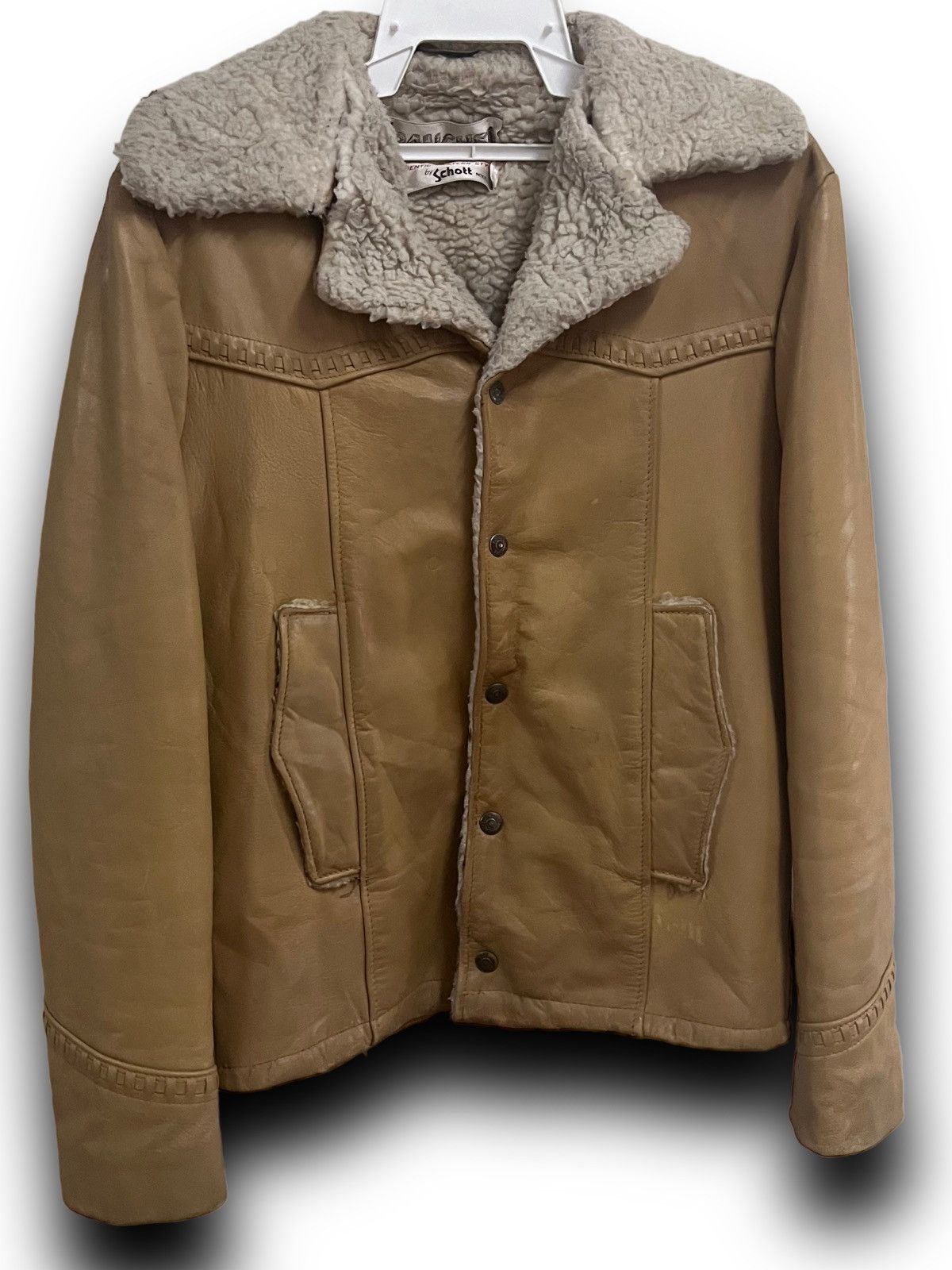 Schott Vintage Rancher By Schott Fleece Leather Jacket Size US M / EU 48-50 / 2 - 1 Thumbnail