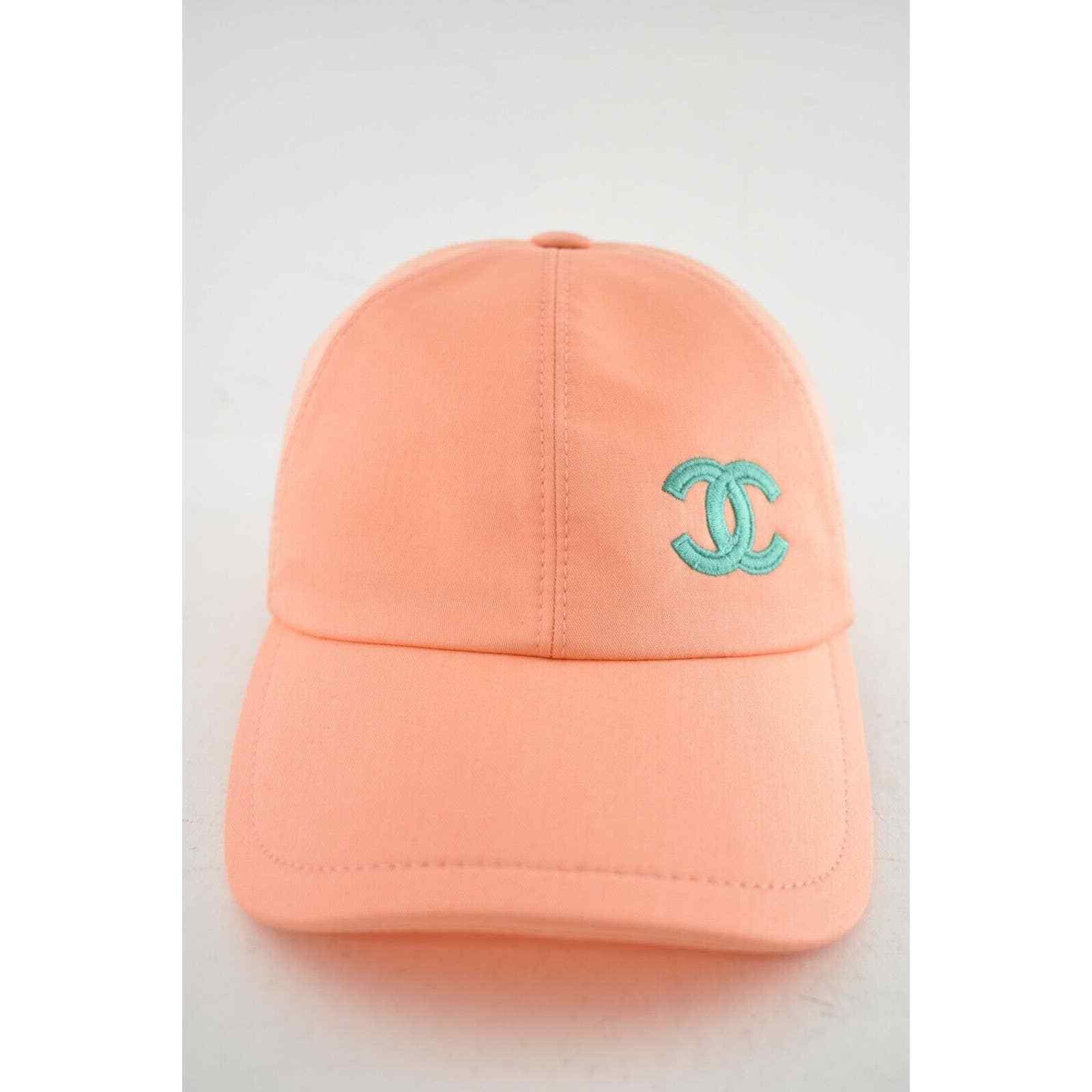 Chanel Chanel REV Orange Peach Turquoise Baseball Curved Peak Hat Size ONE SIZE - 4 Thumbnail