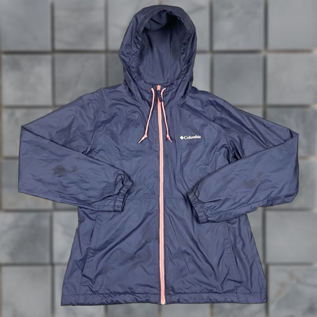 Vintage Columbia Jacket Womens M Blue Hooded Windbreaker Casual Size M / US 6-8 / IT 42-44 - 1 Thumbnail