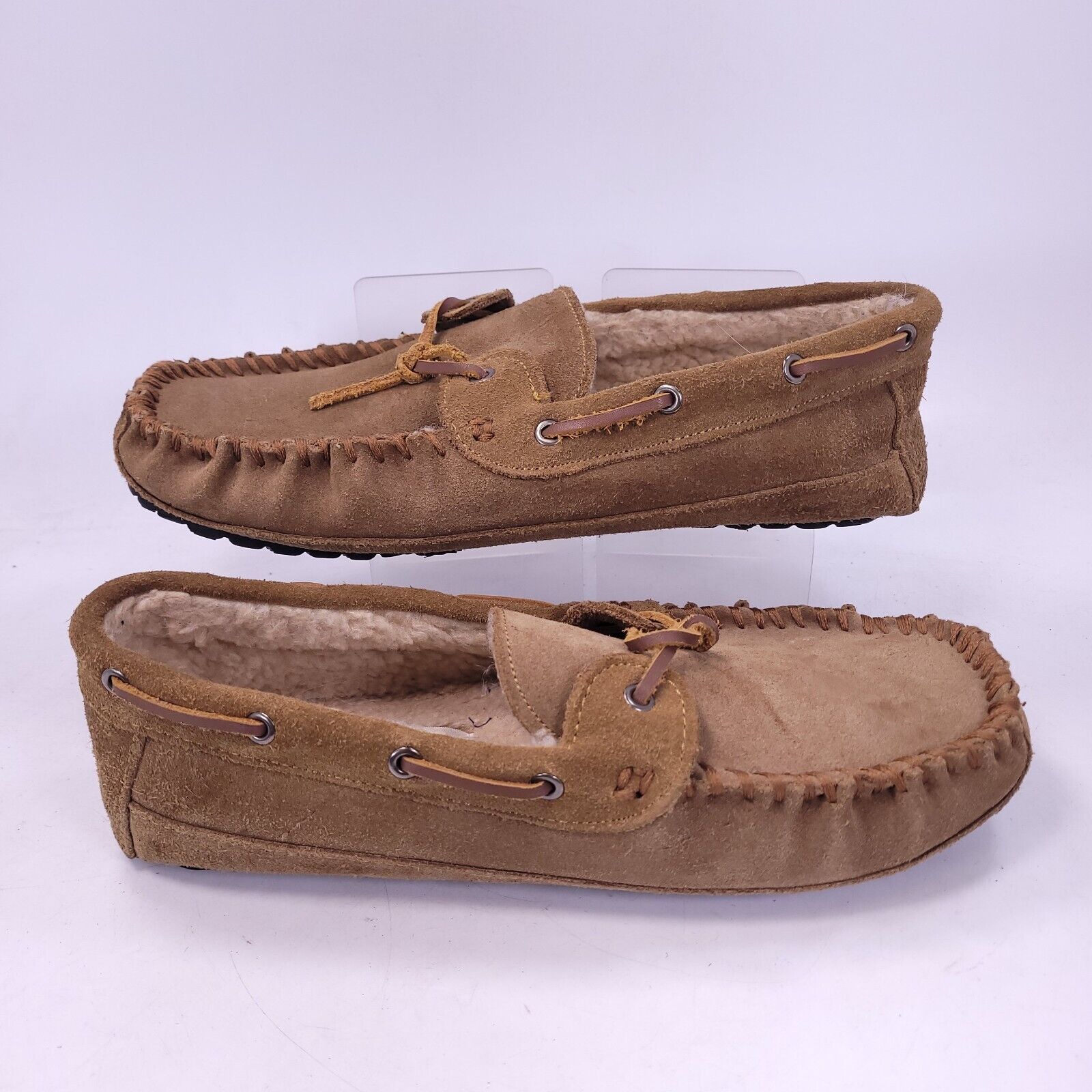 Minnetonka Minnetonka Comfort Slide Moccasin Slipper Mens Size 9 Brown Size US 9 / EU 42 - 5 Thumbnail