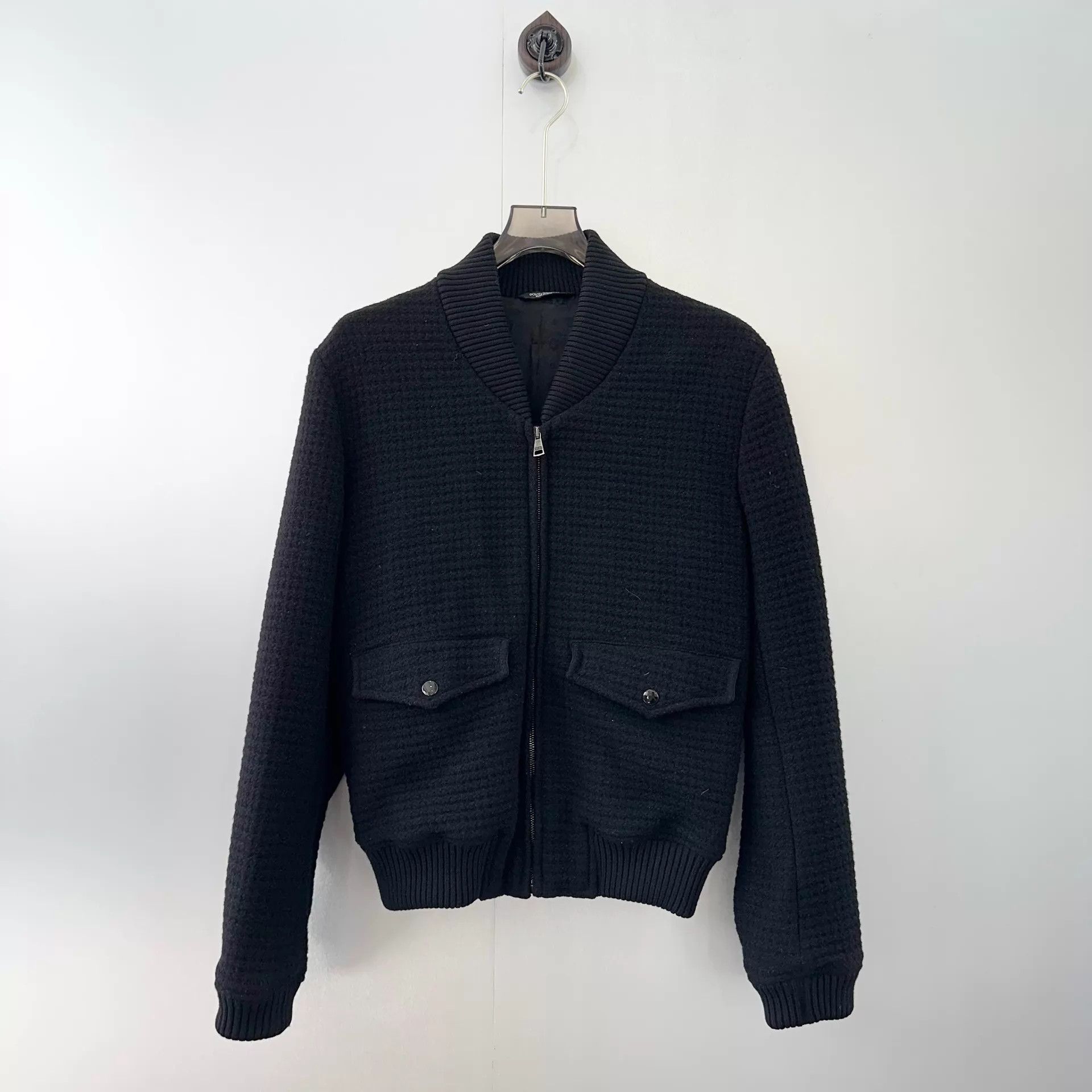 Dolce & Gabbana DG Men's Heavy Wool Knit Jacket 46 Size US S / EU 44-46 / 1 - 1 Thumbnail