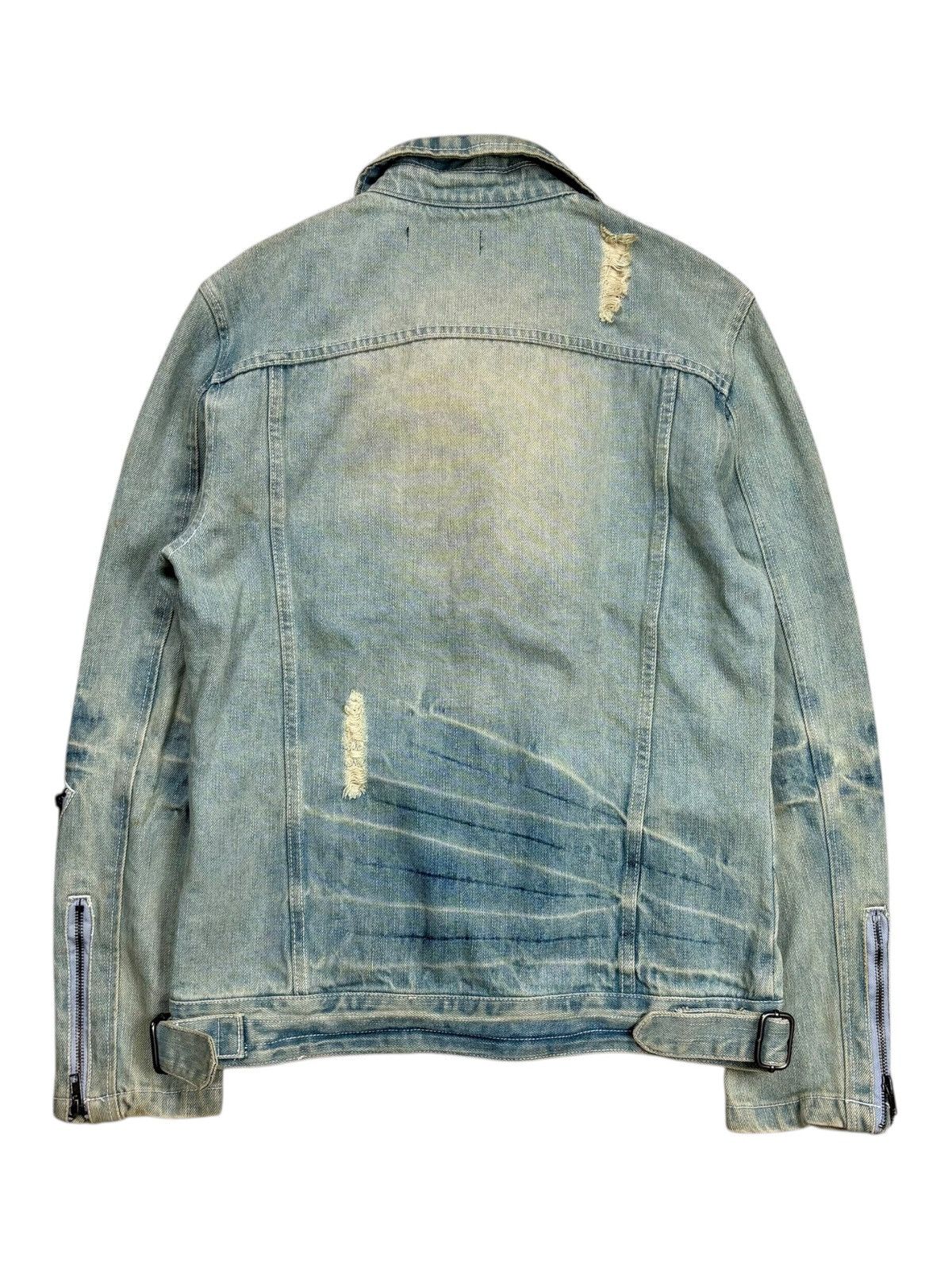 BUFFALO BOBS 2000s Berning Sho - Mud Wash Crash Denim Jacket Size US M / EU 48-50 / 2 - 3 Thumbnail