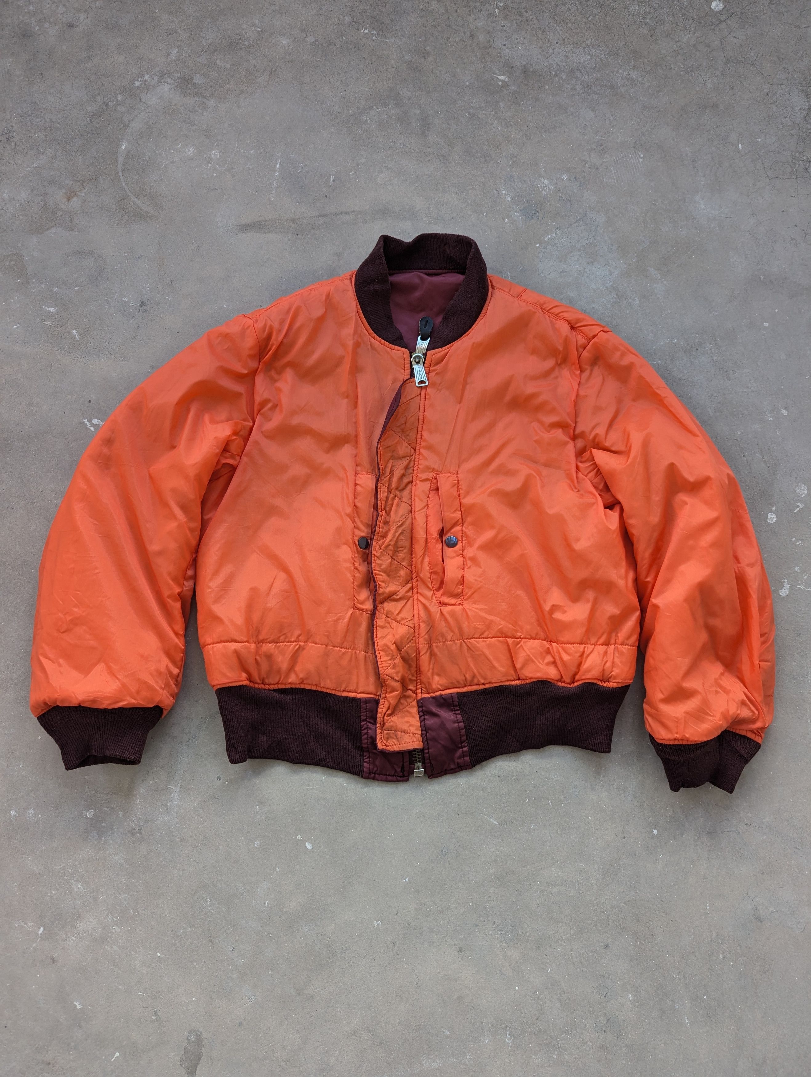 Alpha Industries Vintage Ma 1 Bomber Jacket Maroon Reversible Size US M / EU 48-50 / 2 - 12 Thumbnail