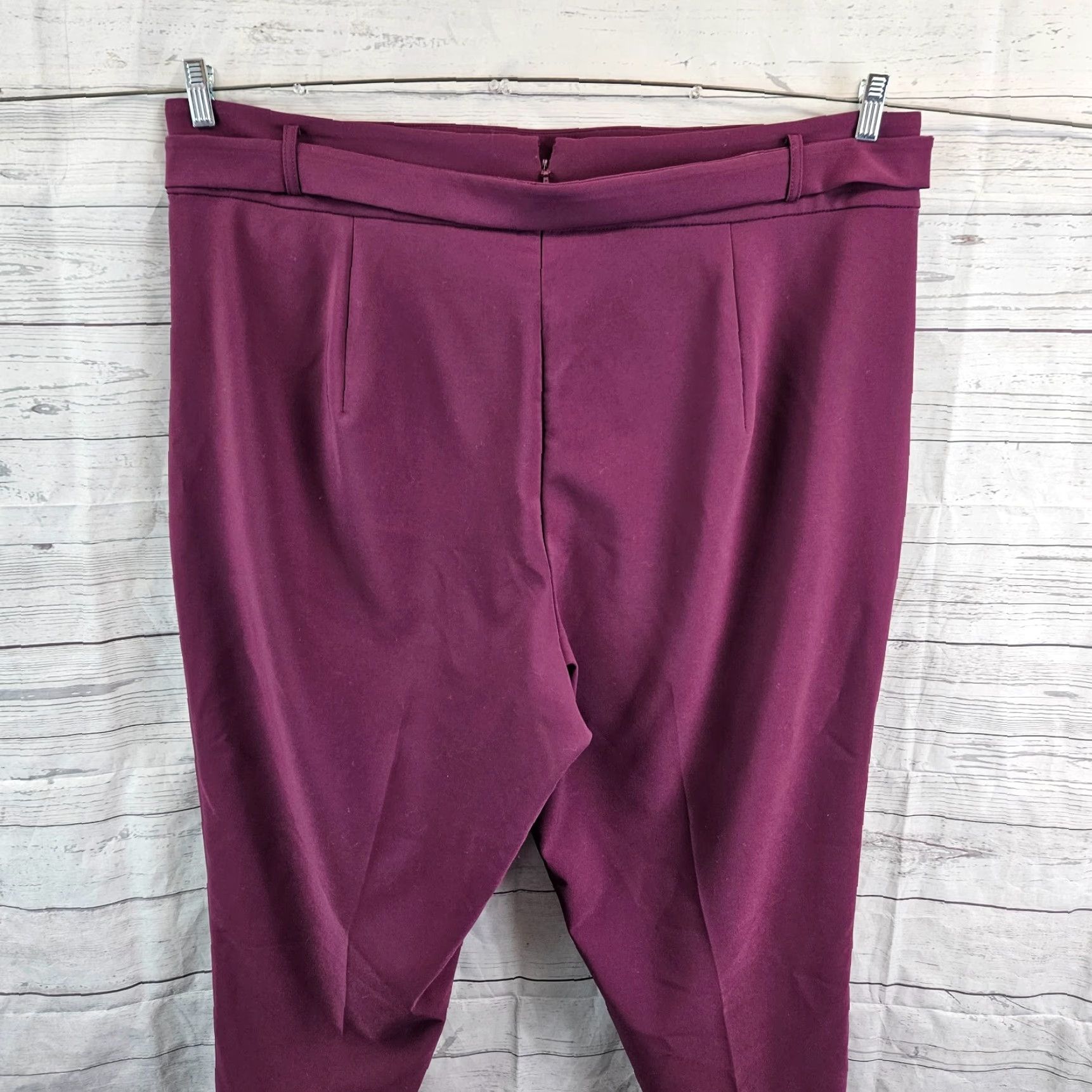 Torrid Torrid Womens Skinny Pants Sz 24 Tie Front High Waisted Purple Burgundy Size 42" / US 20 - 4 Thumbnail