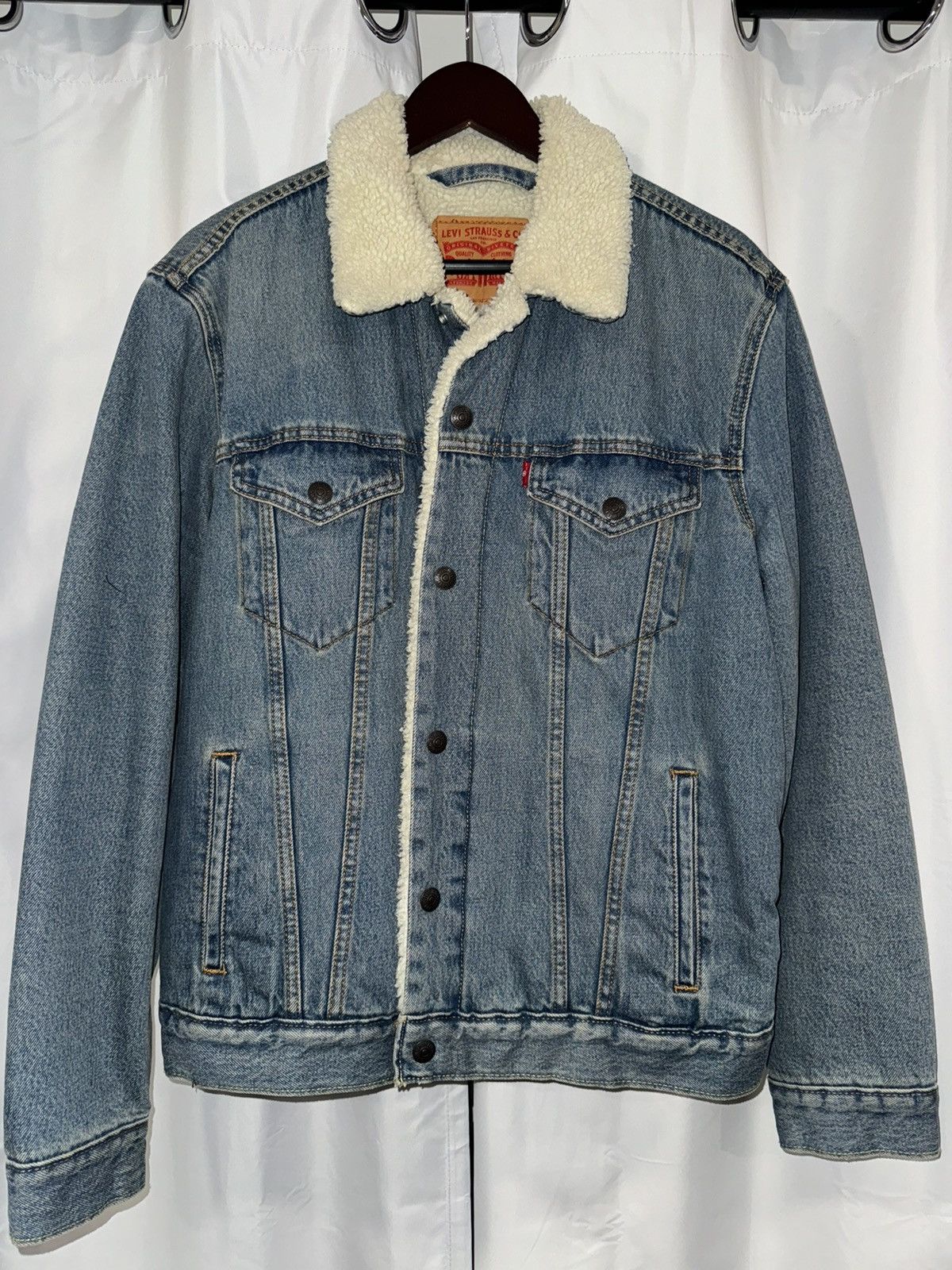 Levi's Levis Sherpa Trucker Jacket Mustard Sherpa | Grailed