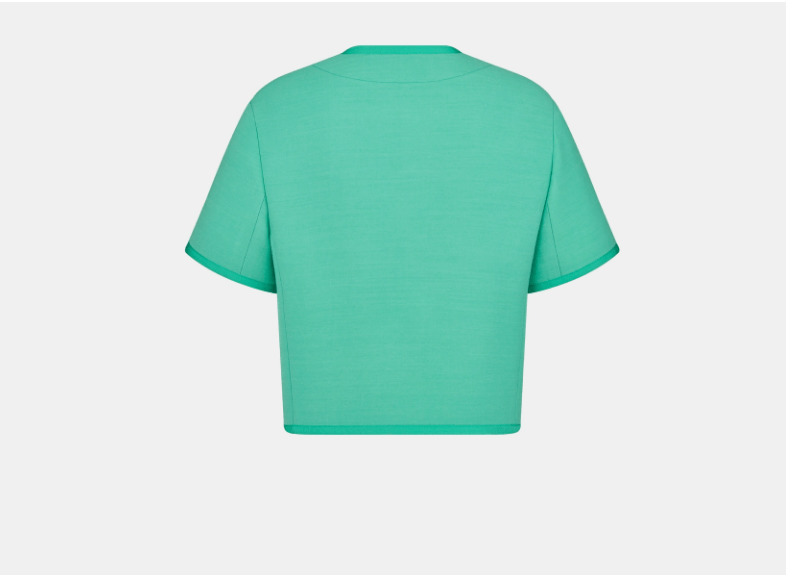 Dior o1w1db10925 441V40 Dioriviera Cropped Jacket in Aquamarina Size XS / US 0-2 / IT 36-38 - 2 Thumbnail