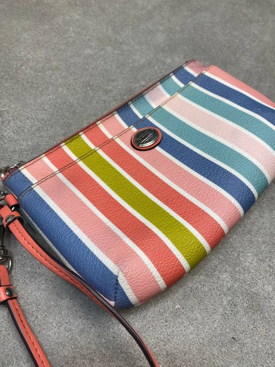 Coach Coach F51319 Peyton Multistripe Wristlet Clutch Bag Size ONE SIZE - 10 Thumbnail