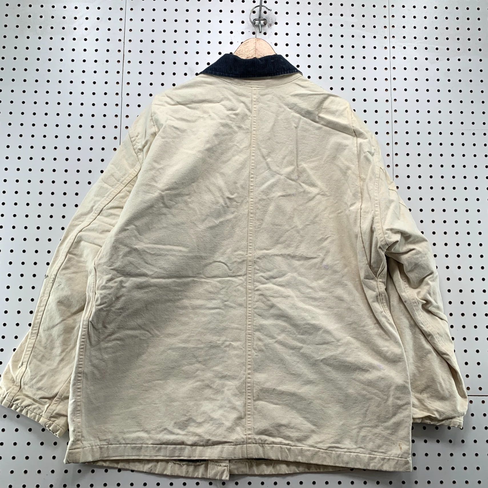 Dickies VINTAGE Dickies Chore Coat Mens XL White Plaid Flannel Lined DIstressed Coat Size US XL / EU 56 / 4 - 2 Thumbnail